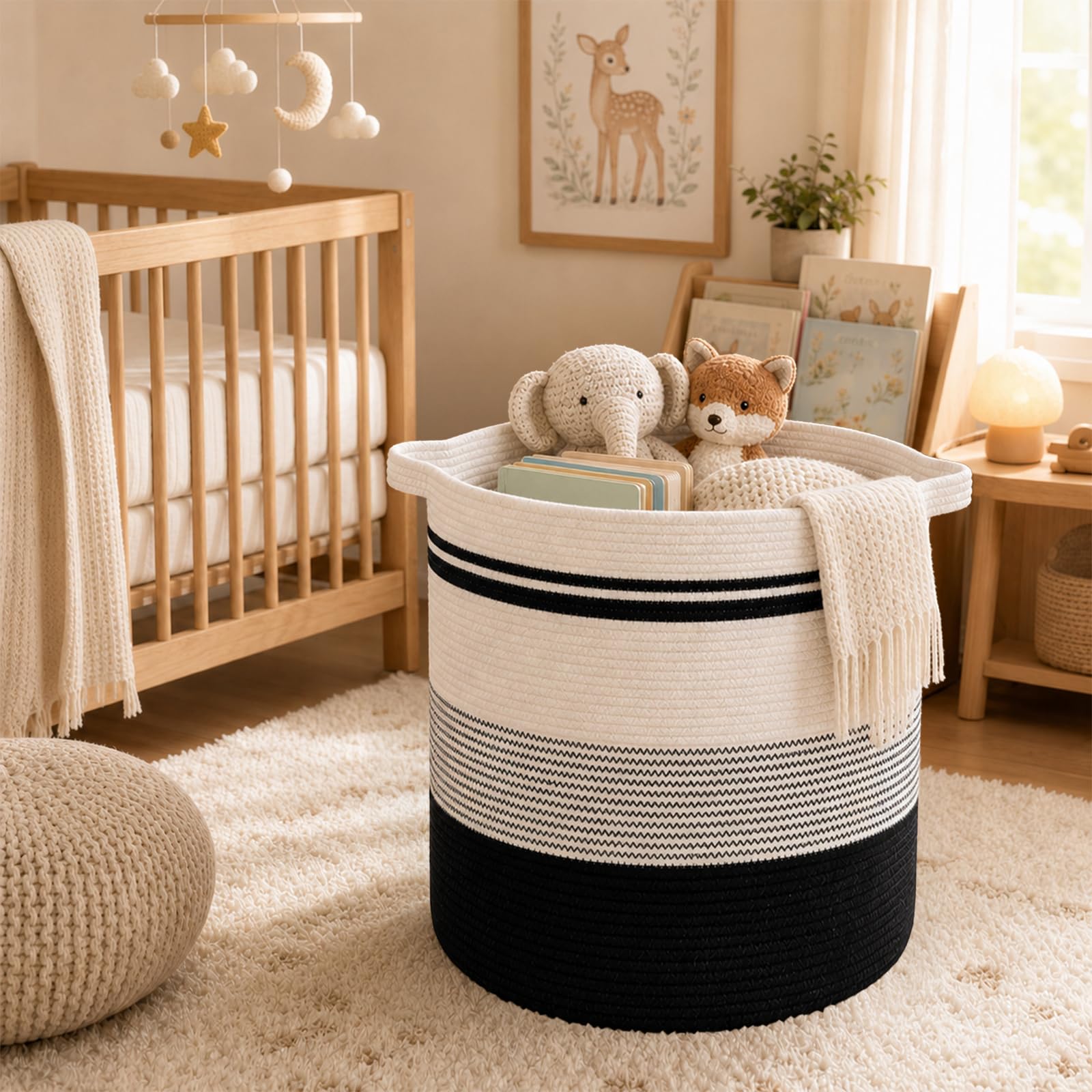 80L Laundry Basket Laundry Hamper Nursery Hamper Gradient Dark