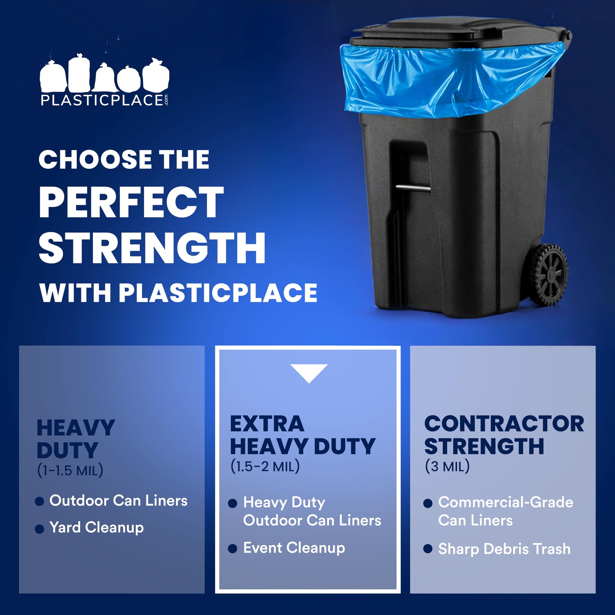 95 Gallon Recycling Trash Bags (25 Count)