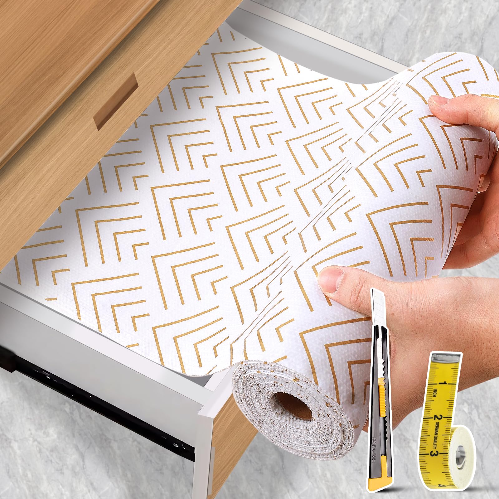 Shelf Liner for Kitchen Cabinets Non Adhesive Drawer Liner Non