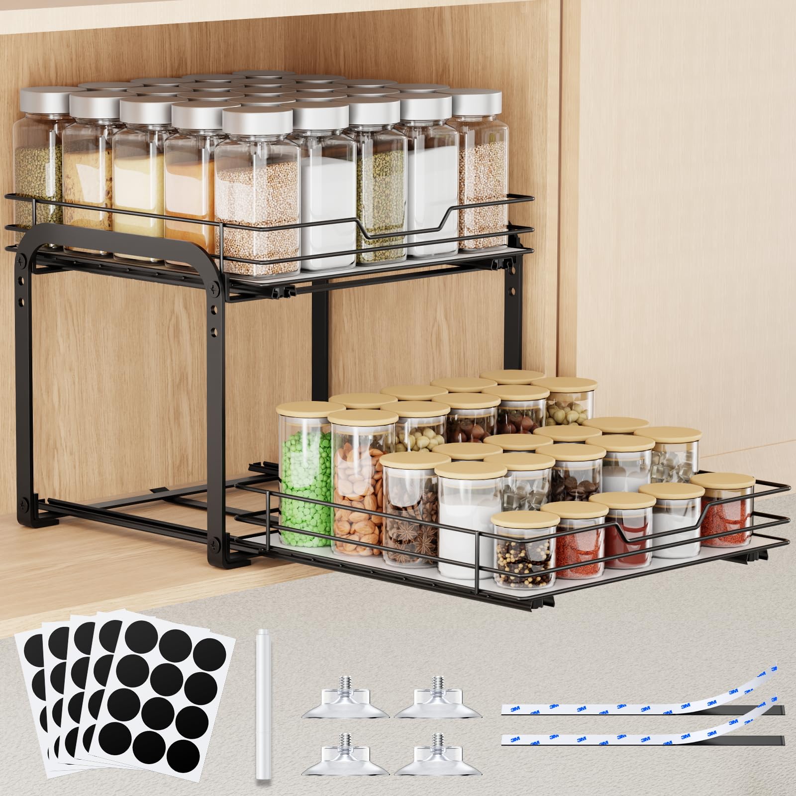 Pull Out Spice Rack Organizer for Cabinet
