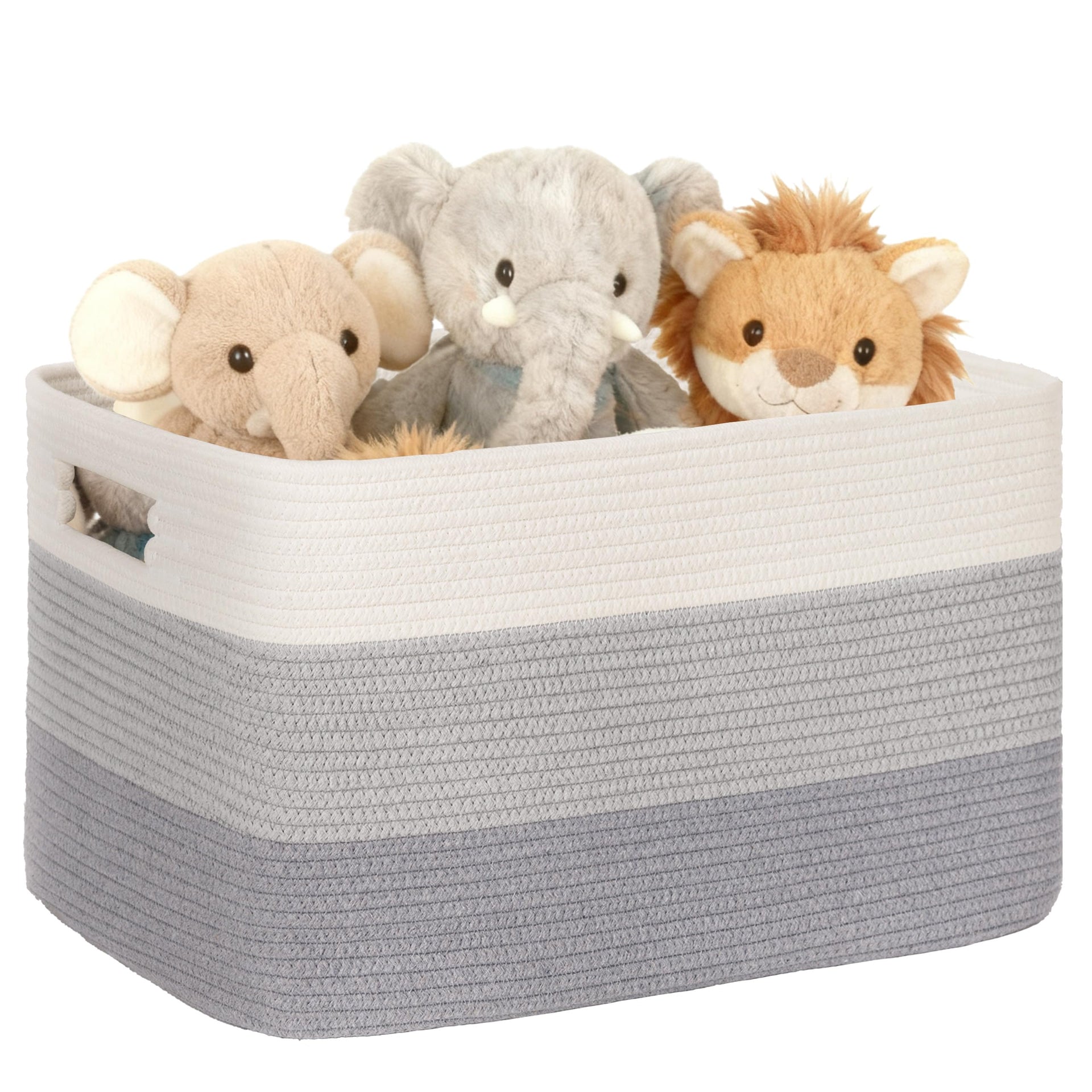 45L Small Woven Laundry Basket Hamper with Handles