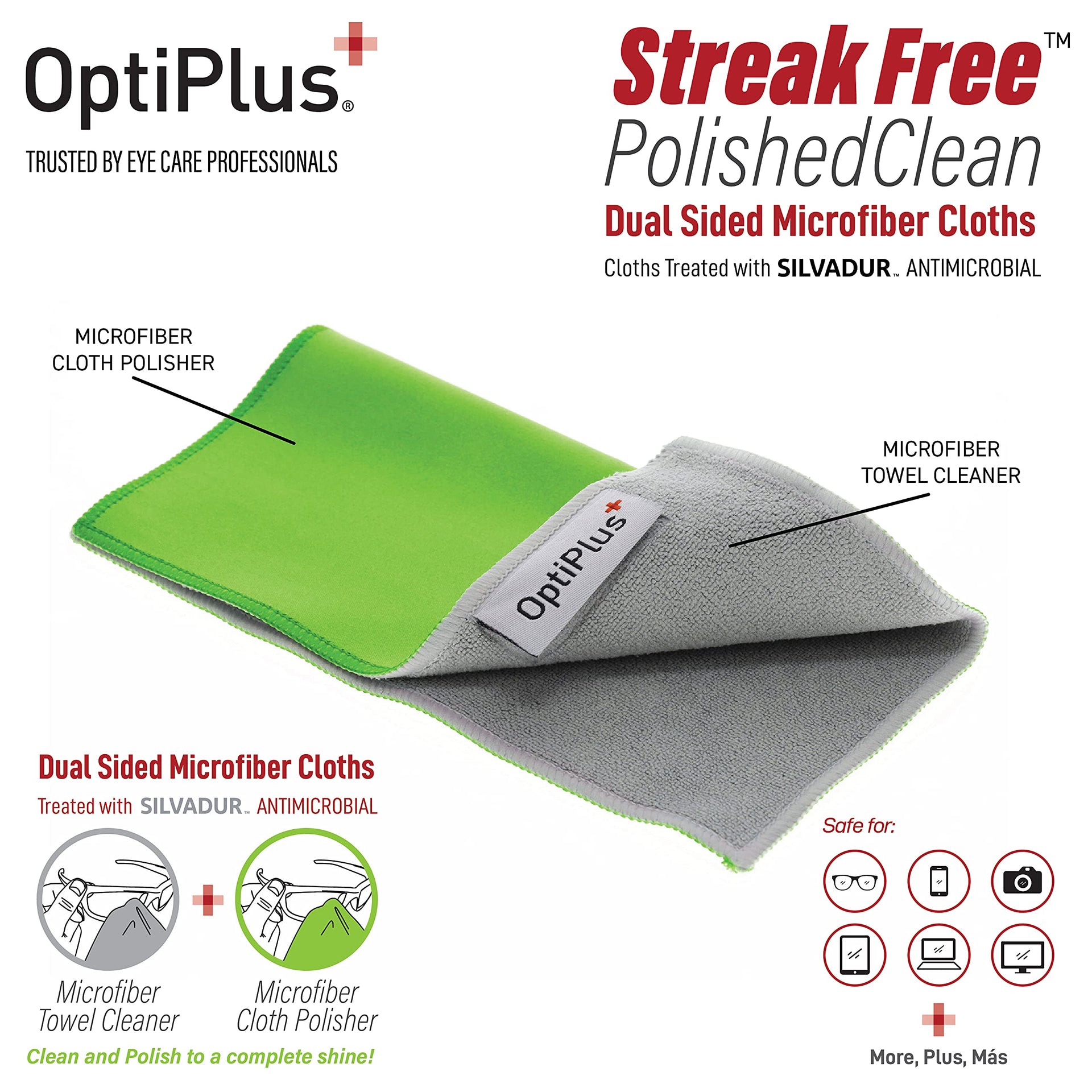 Anti Fog Lens Cleaning Spray and Dual Microfiber Cloth