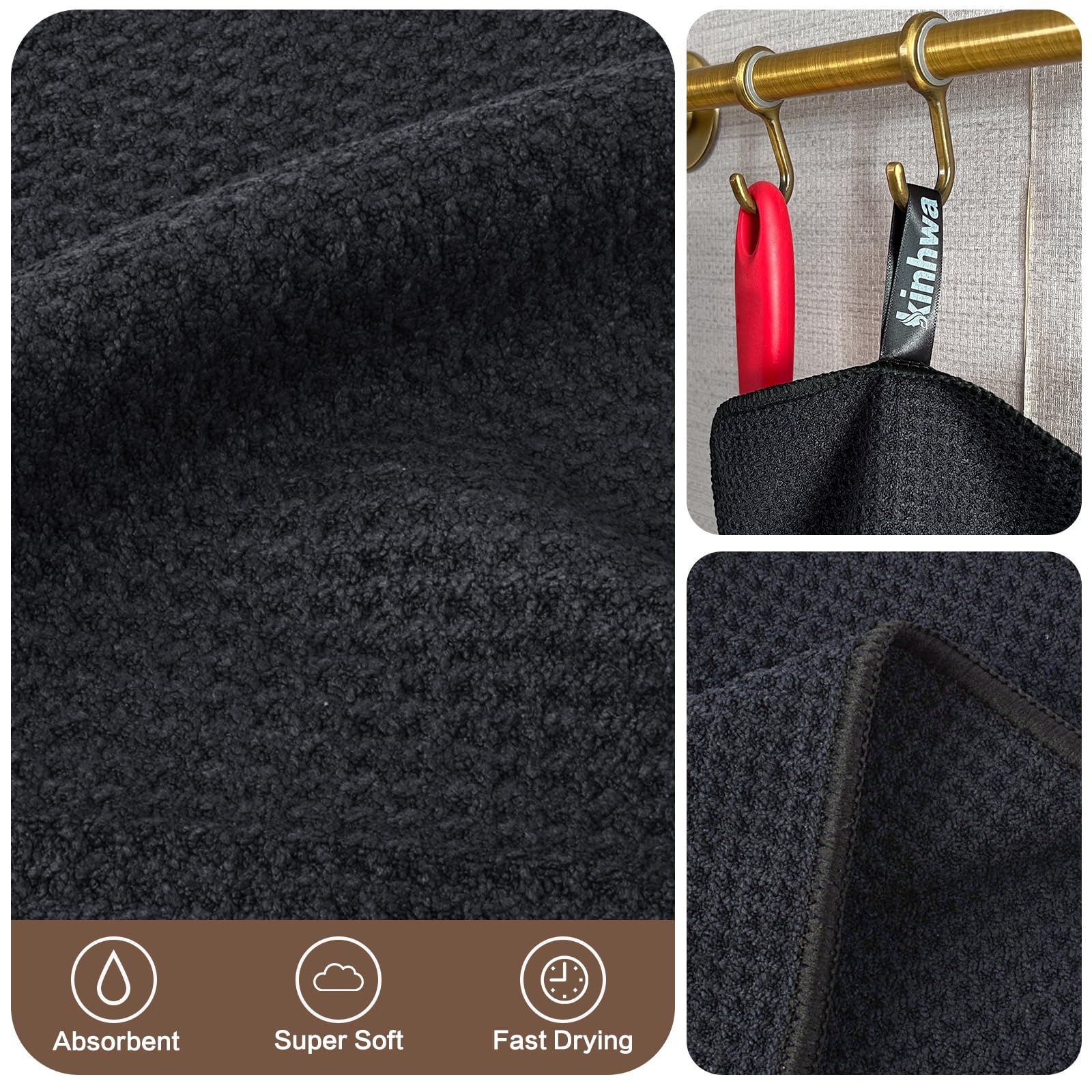 Dish Cloths for Washing Dishes with Scrub Side (9 Count)