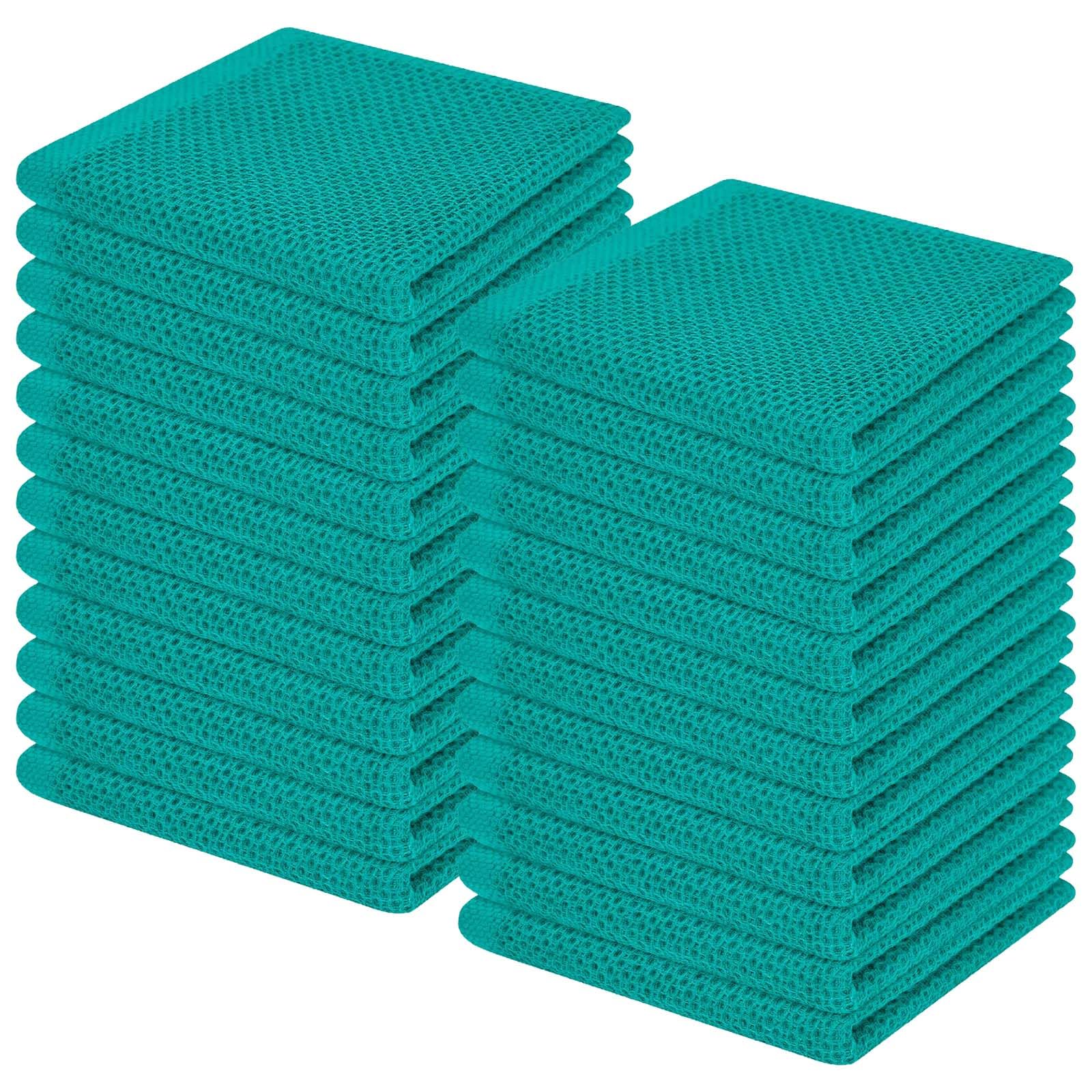 100% Cotton Waffle Weave Kitchen Dish Cloths 24 (24 Count)