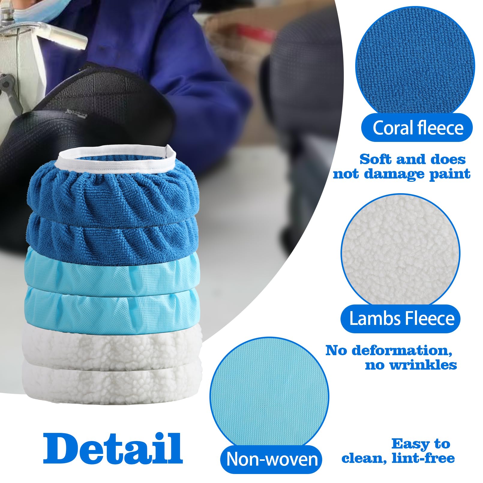 40 Pieces Polishing Bonnet Pads (40 Count)