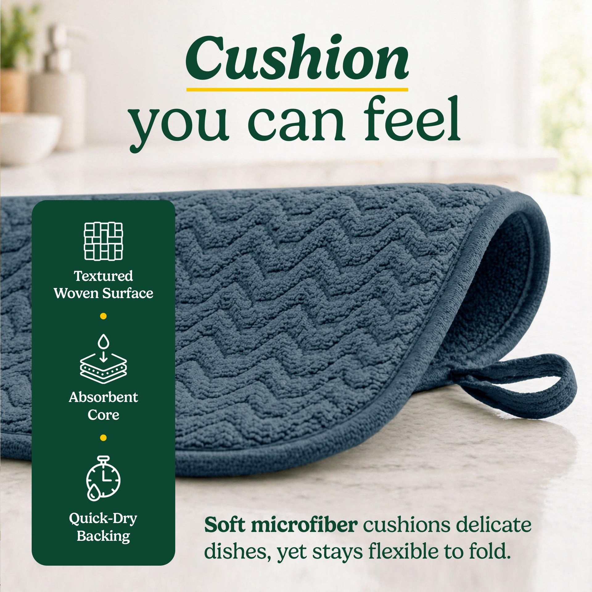 Cuisinart Dish Drying Mat for Kitchen Counter (2 Count)