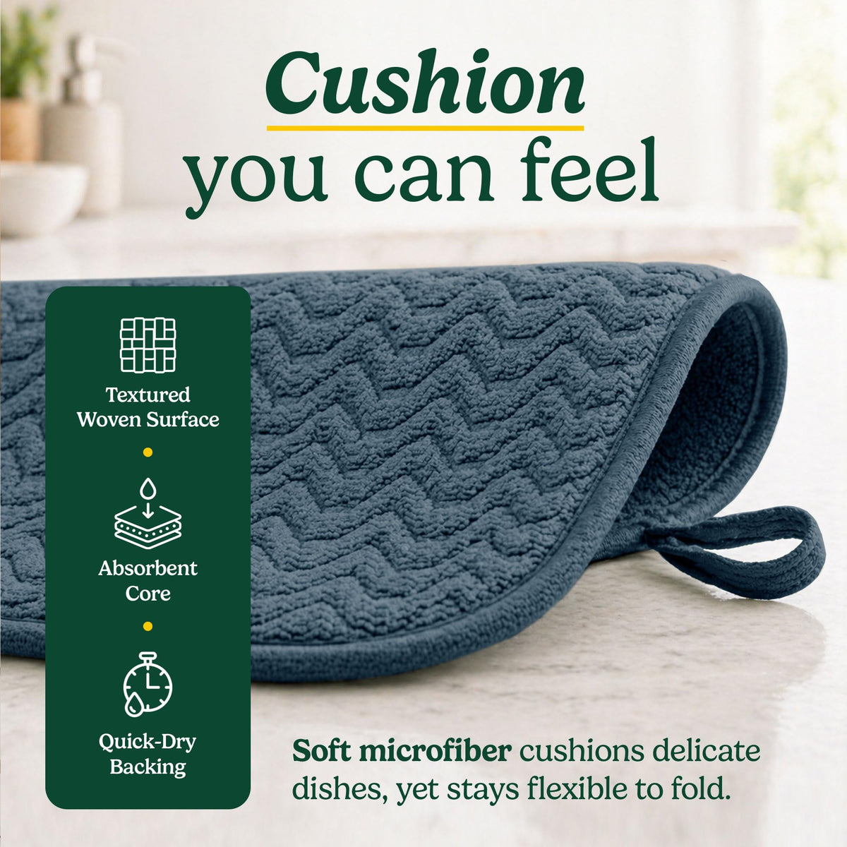 Cuisinart Dish Drying Mat for Kitchen Counter (2 Count)