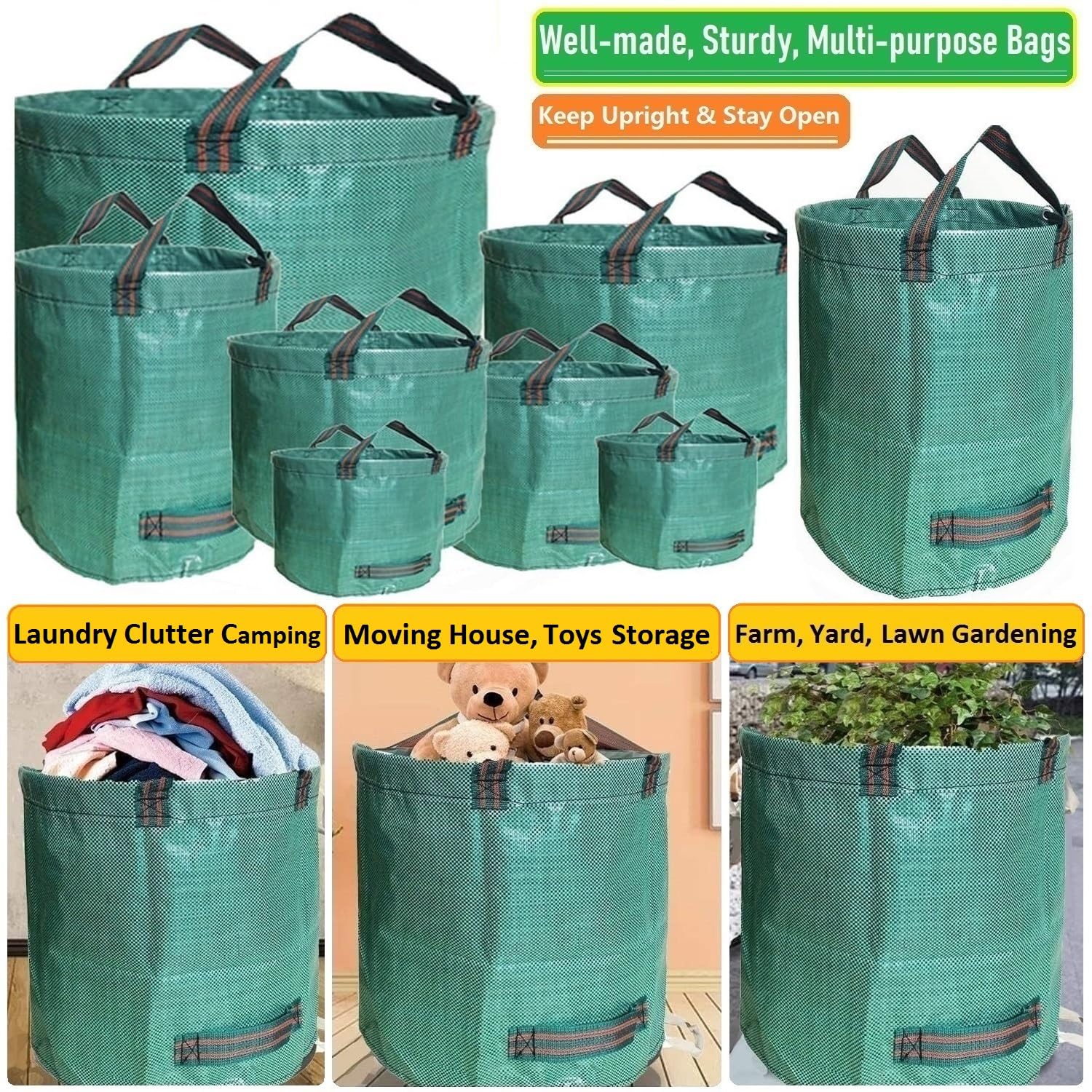 Standard 2 Pack 16 Gallon Yard Lawn Garden Bags (2 Count)