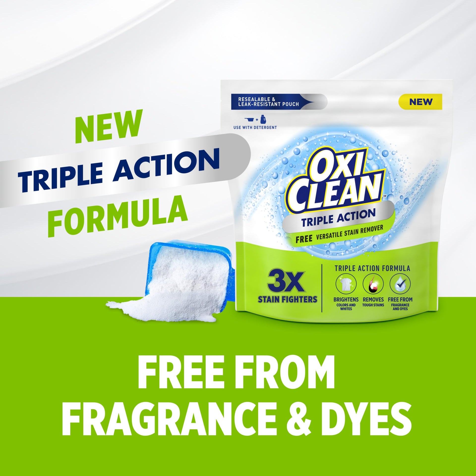Triple Action Free Versatile Stain Remover Powder (64 Ounce)