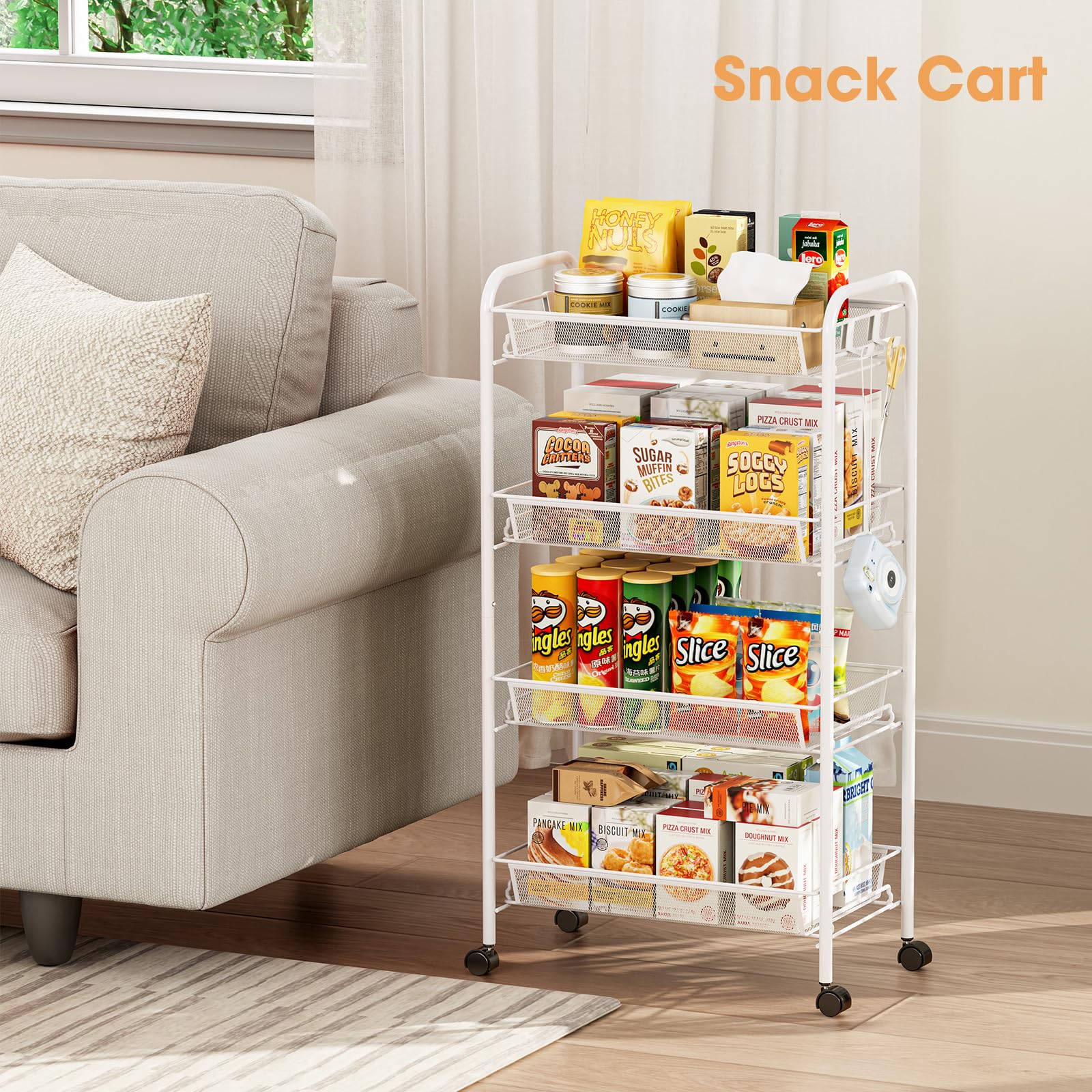 4 Tier Rolling Cart (4 Count)