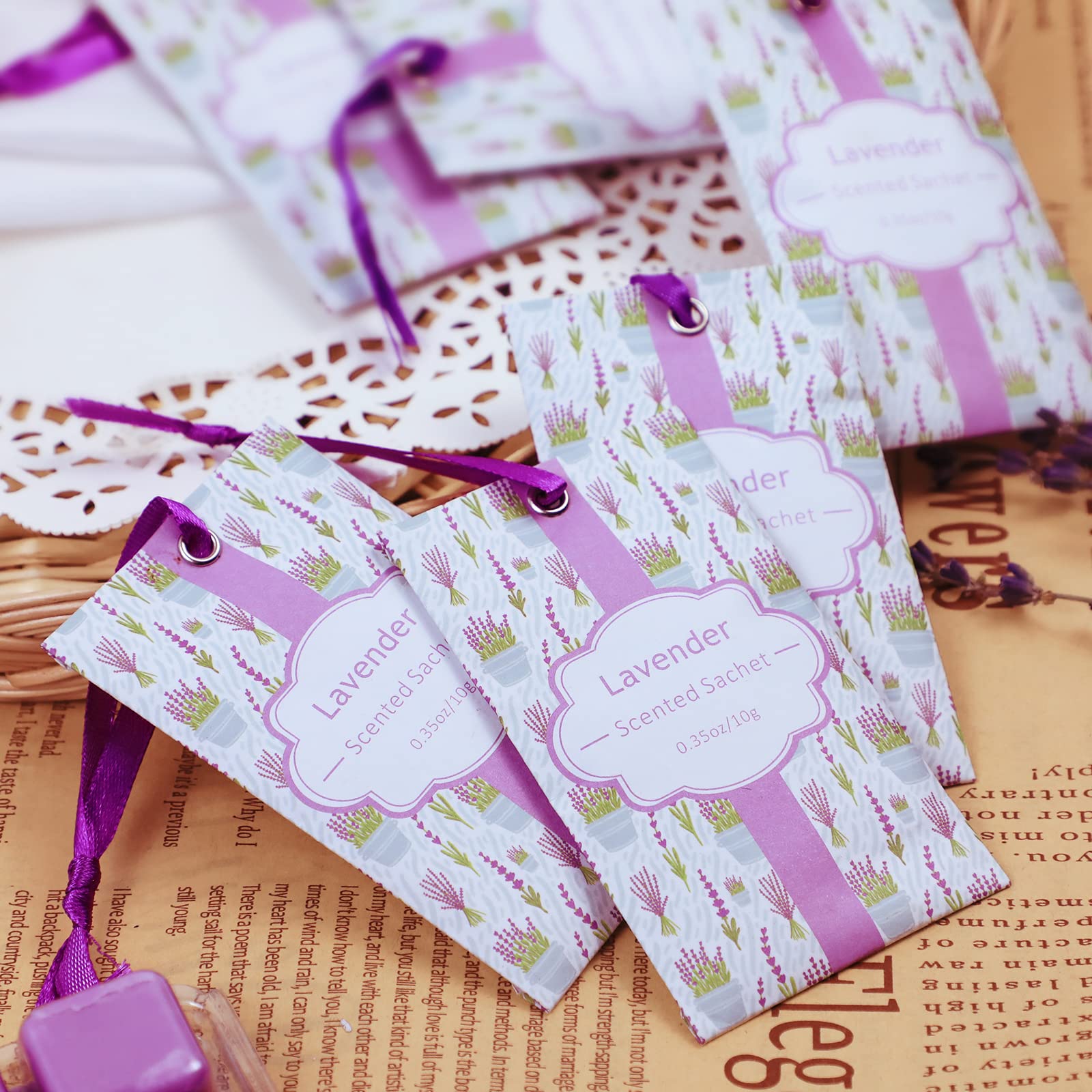 Lavender Sachets for Drawer and Closet (14 Count)