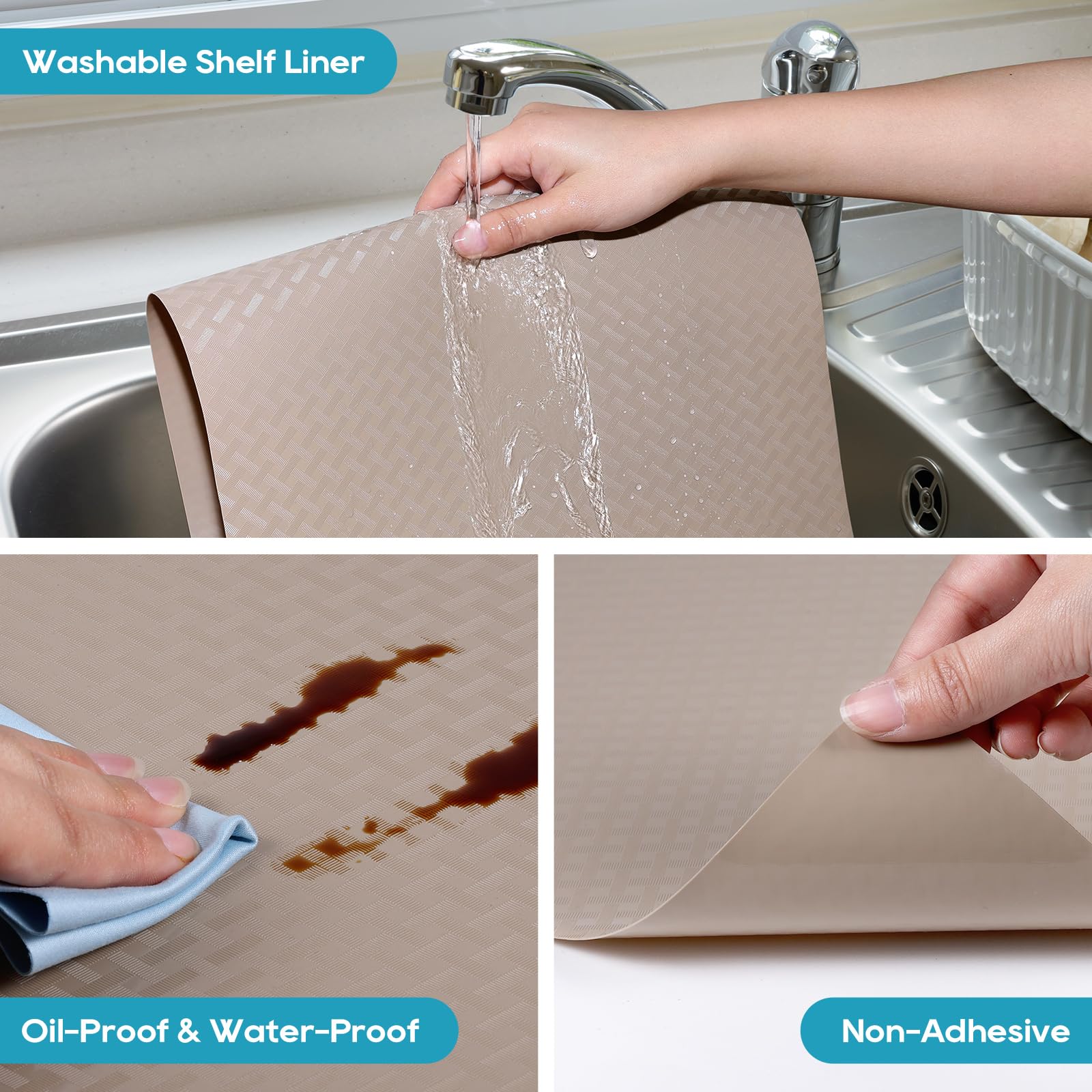Shelf Liners for Kitchen Cabinets Non Adhensive