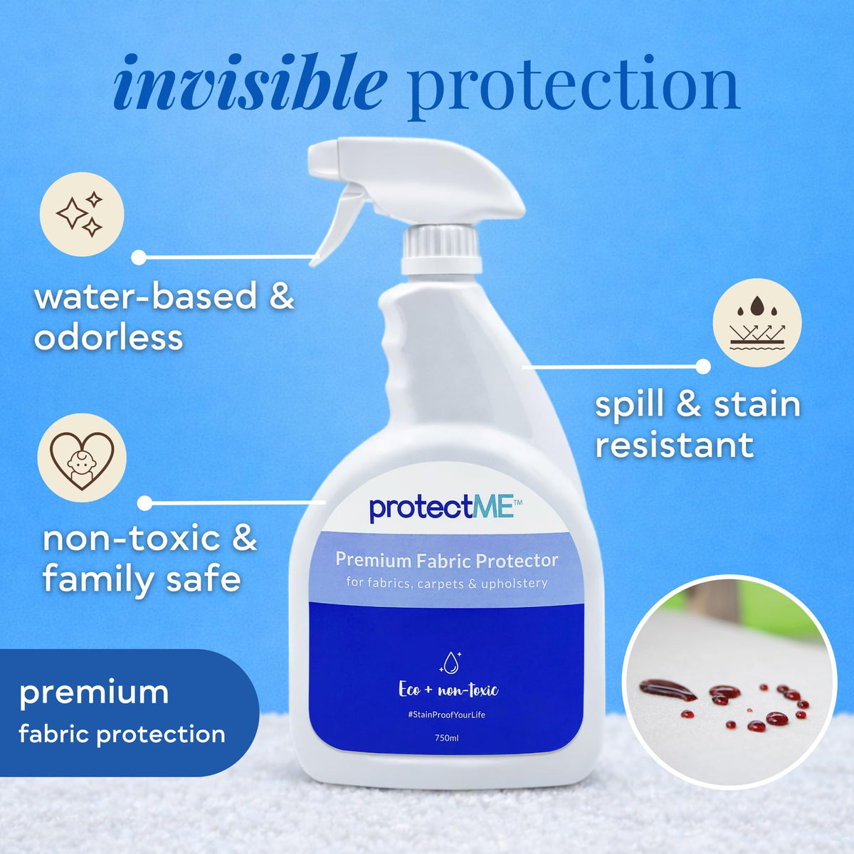 Fabric Protector and Stain Resistant Spray (84.5 Fl Oz)