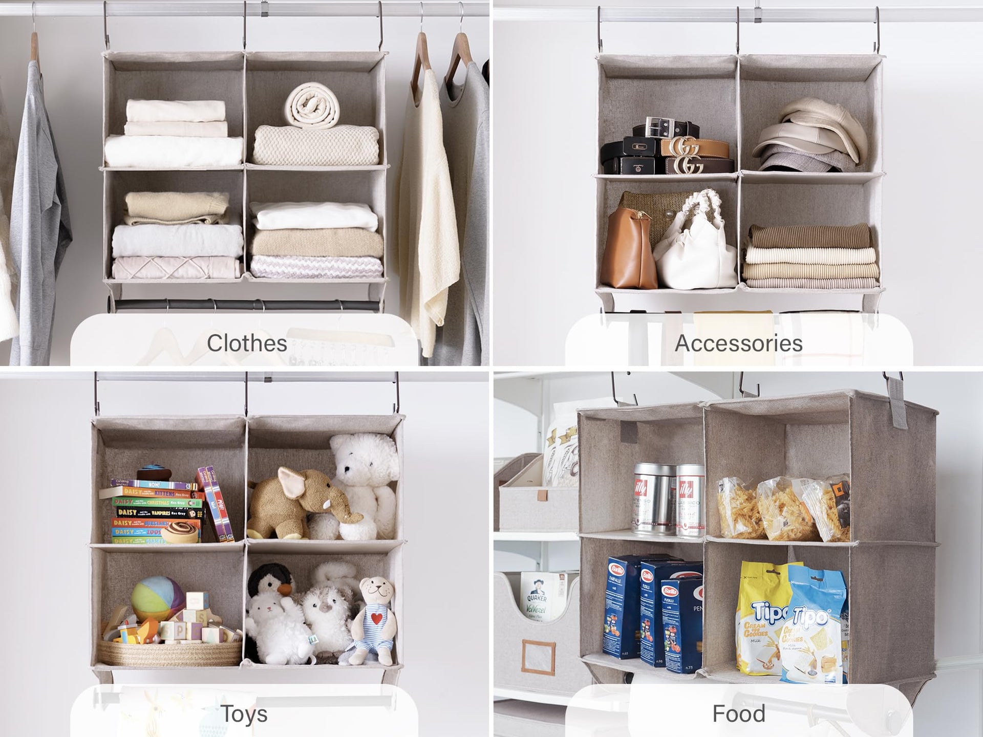 Hanging Closet Organizer with Rod