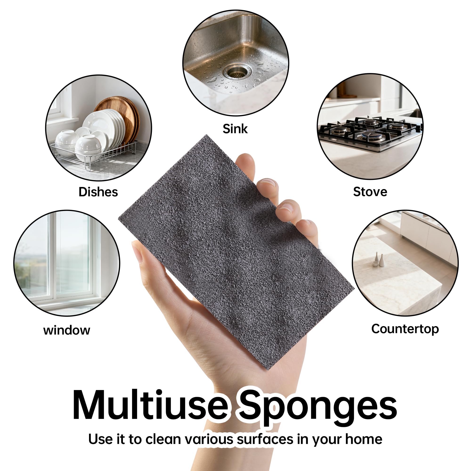 Textured Clean Sponges (12 Count)
