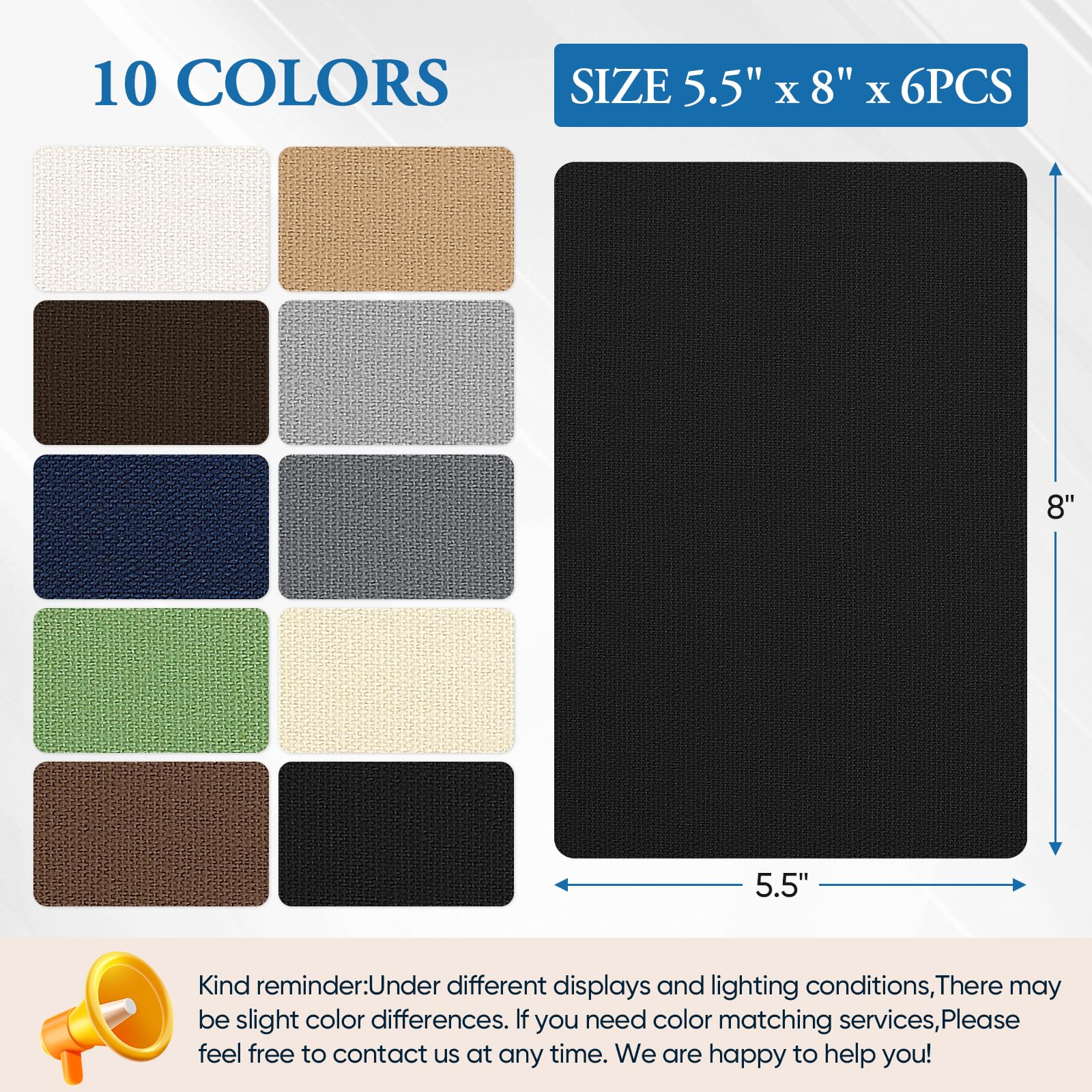 Canvas Repair Patch 5.5 x 8 Inches 6Pcs Self (6 Count)