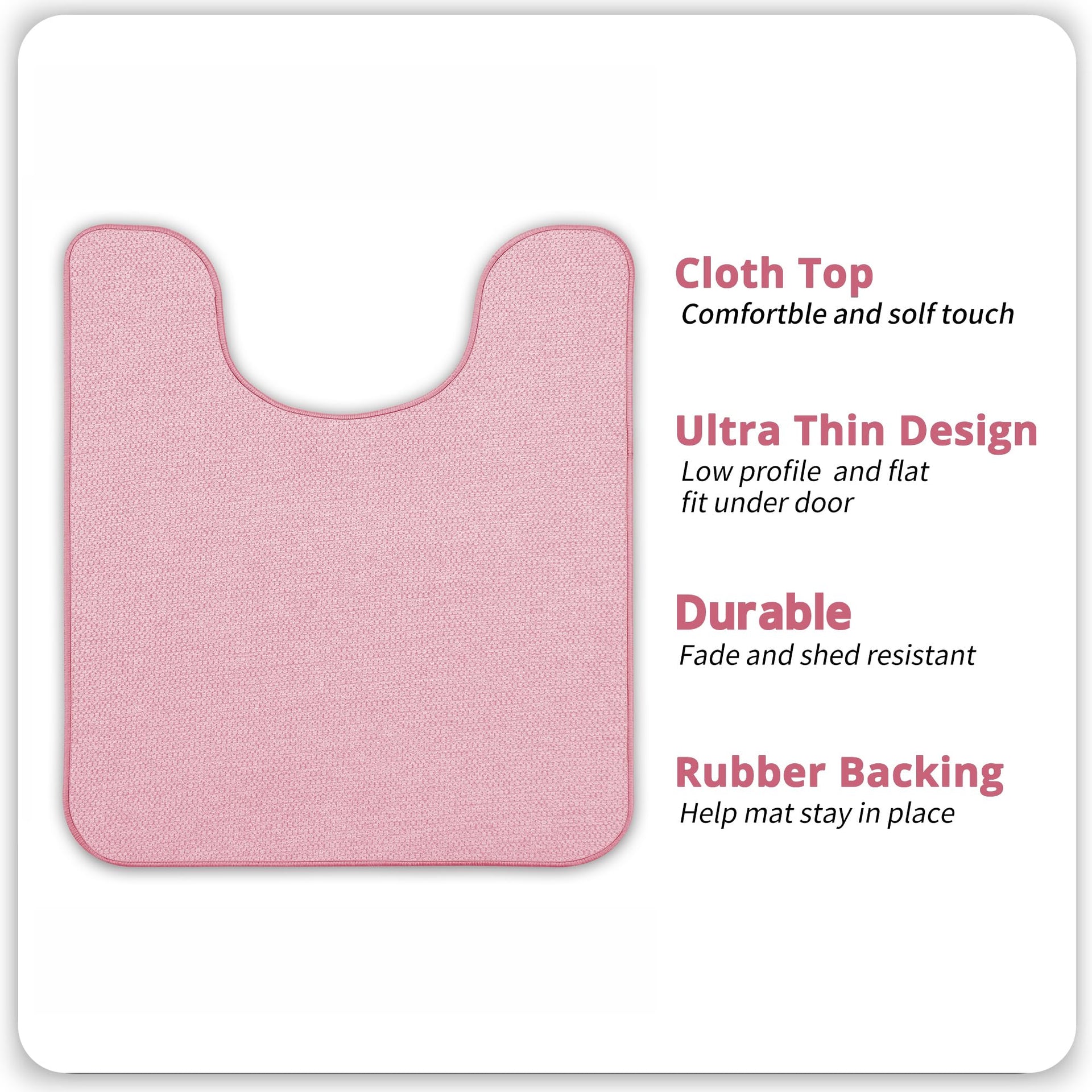 Toilet Rugs U Shaped Bathroom Rug (4.8 Sq Ft)