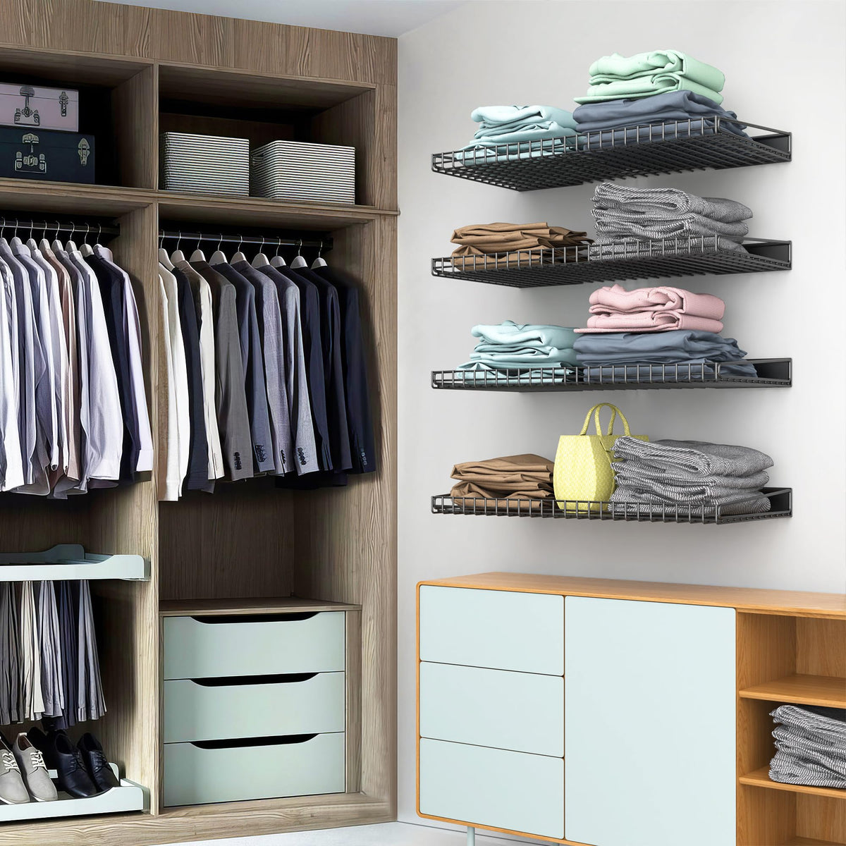 Wall Mounted Storage Shelf for Garage (4 Count)