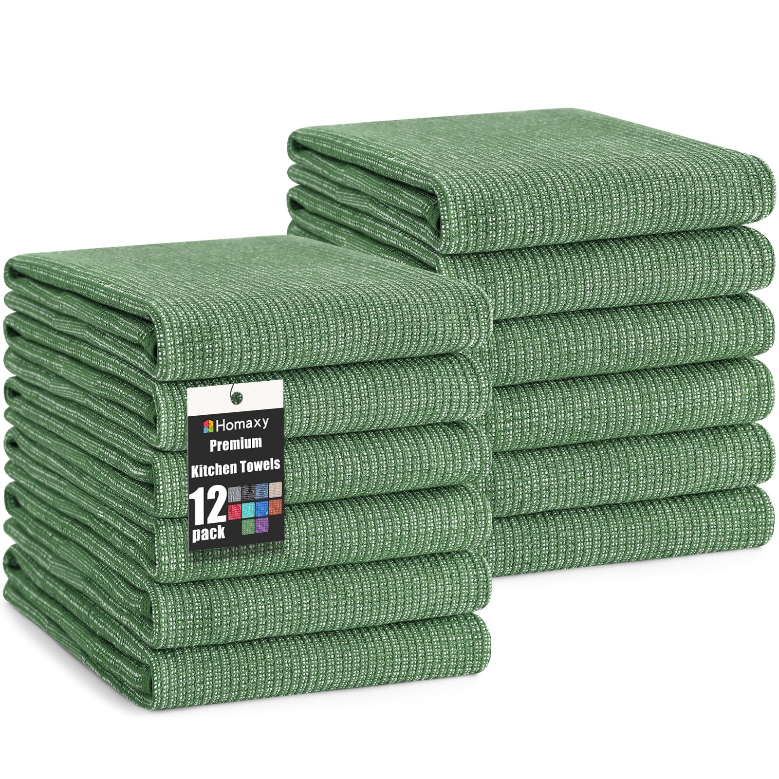 380 GSM Cotton Premium Kitchen Towels 12 Pack (12 Count)