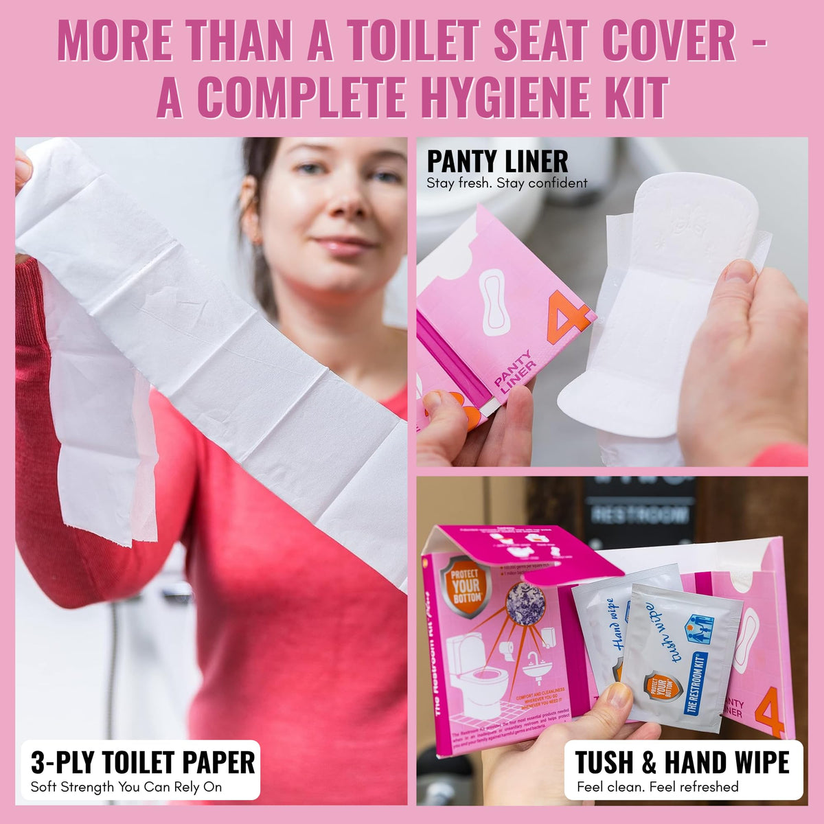 Plus All in 1 Hygiene Travel Kit for Women (12 Count)