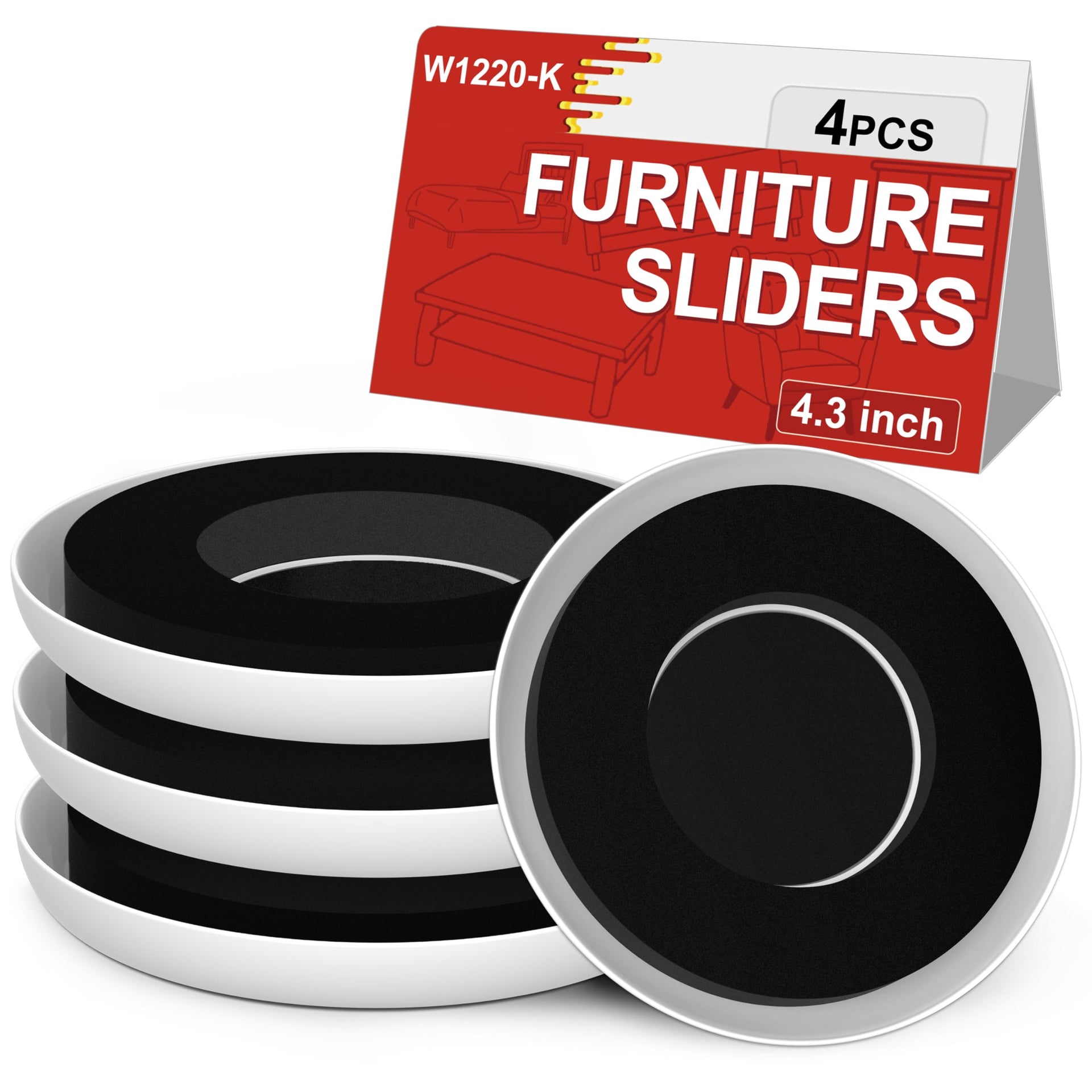 Furniture Sliders for Carpets (4 Count)