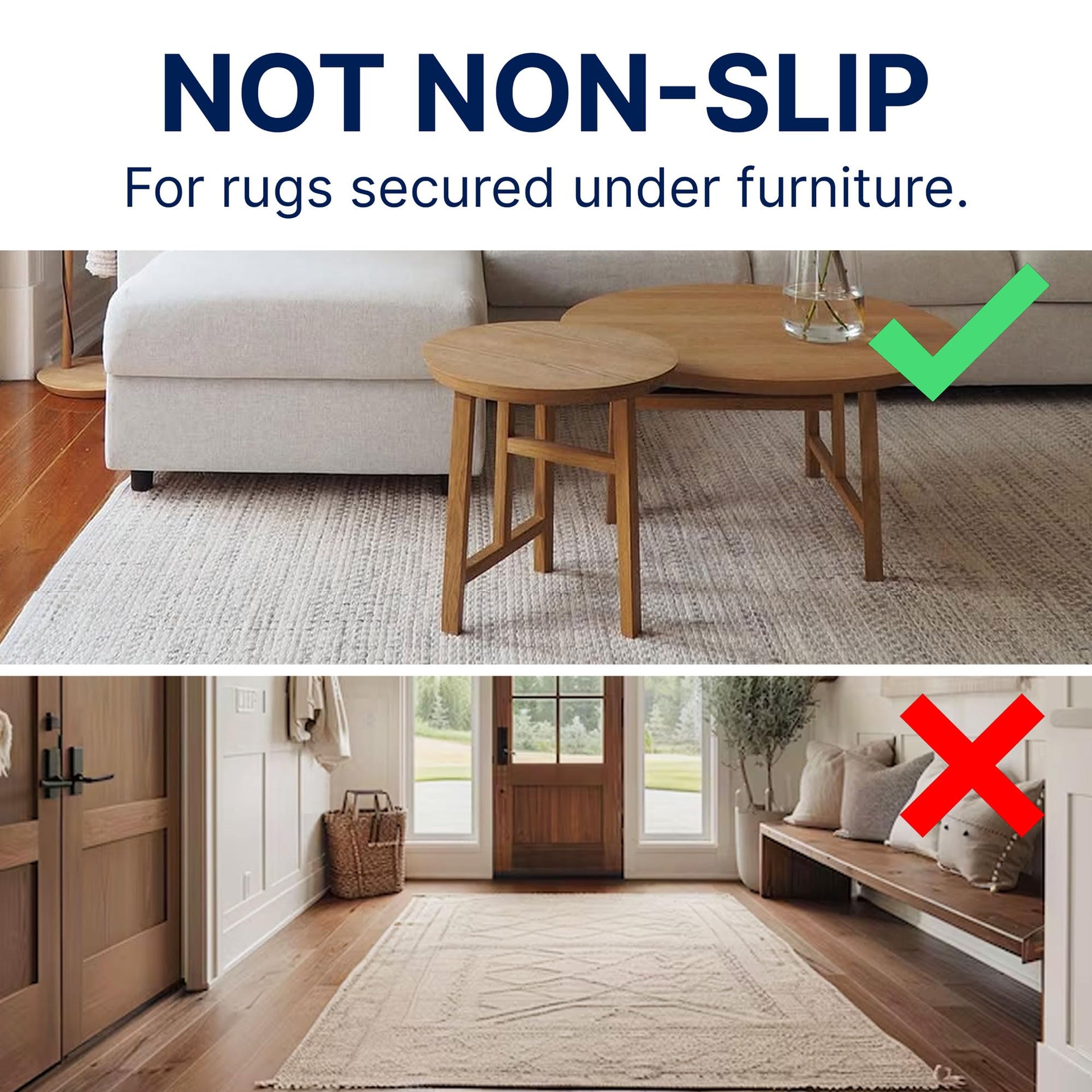 Eco-Plush - 9'x12' - 1/4" Thick - 100% Felt - Premium Cushioned Rug Pad - Available in 3 Thicknesses, Many Custom Sizes (108 Sq Ft)