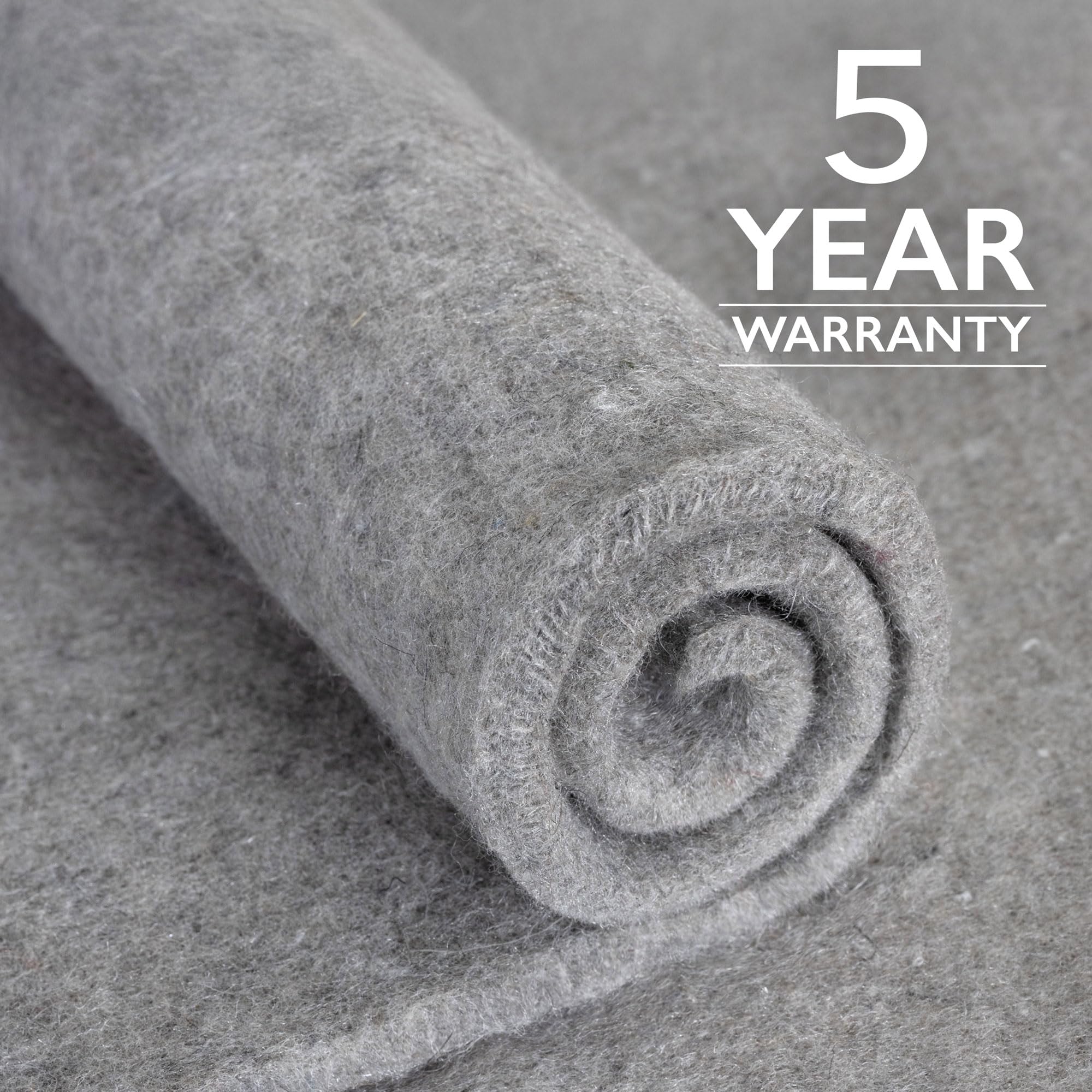 Eco-Plush - 8' Square - 1/2" Thick - 100% Felt - Luxurious Cushioned Rug Pad - Available in 3 Thicknesses, Many Custom Sizes