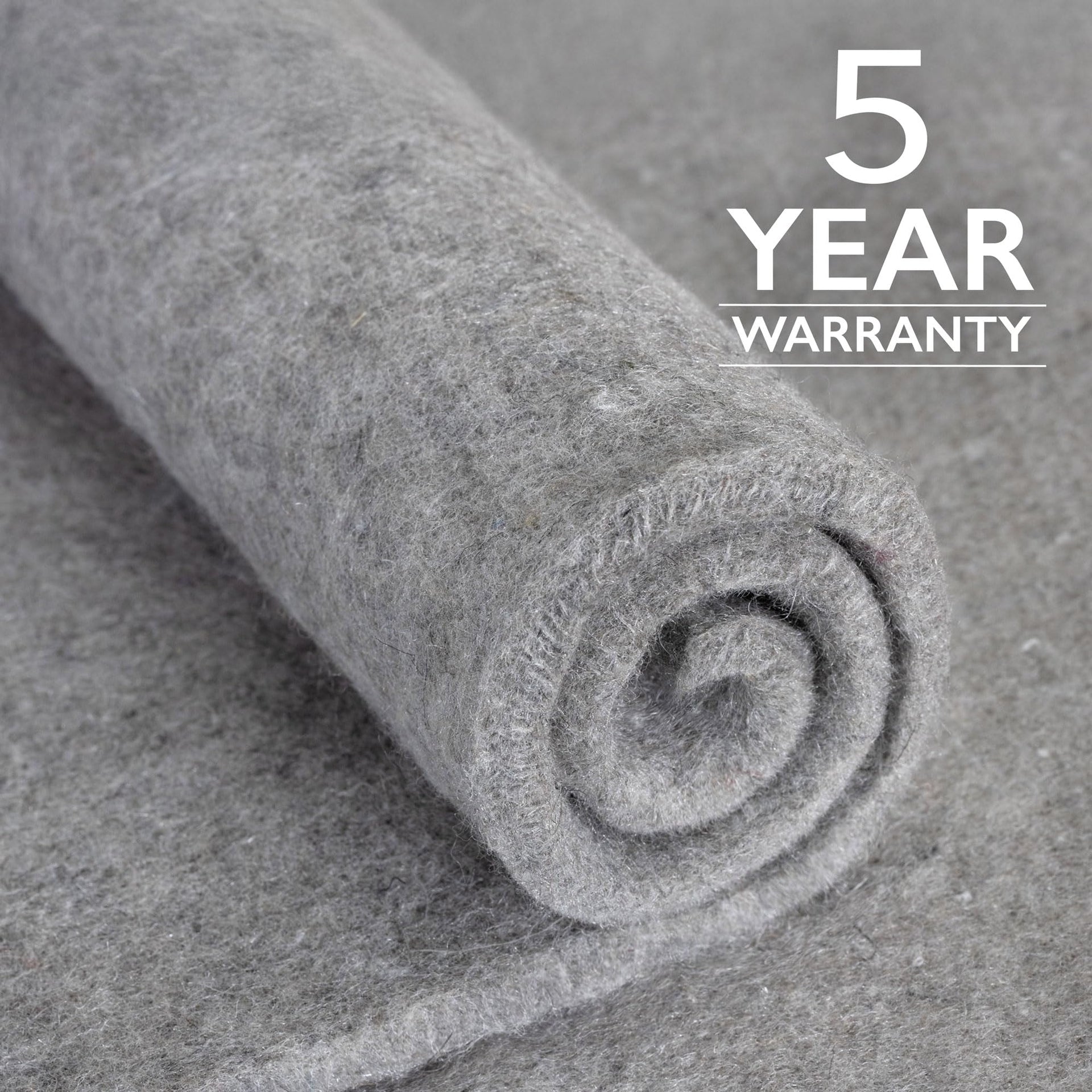 Eco-Plush - 8'x12' - 1/2" Thick - 100% Felt - Luxurious Cushioned Rug Pad - Available in 3 Thicknesses, Many Custom Sizes