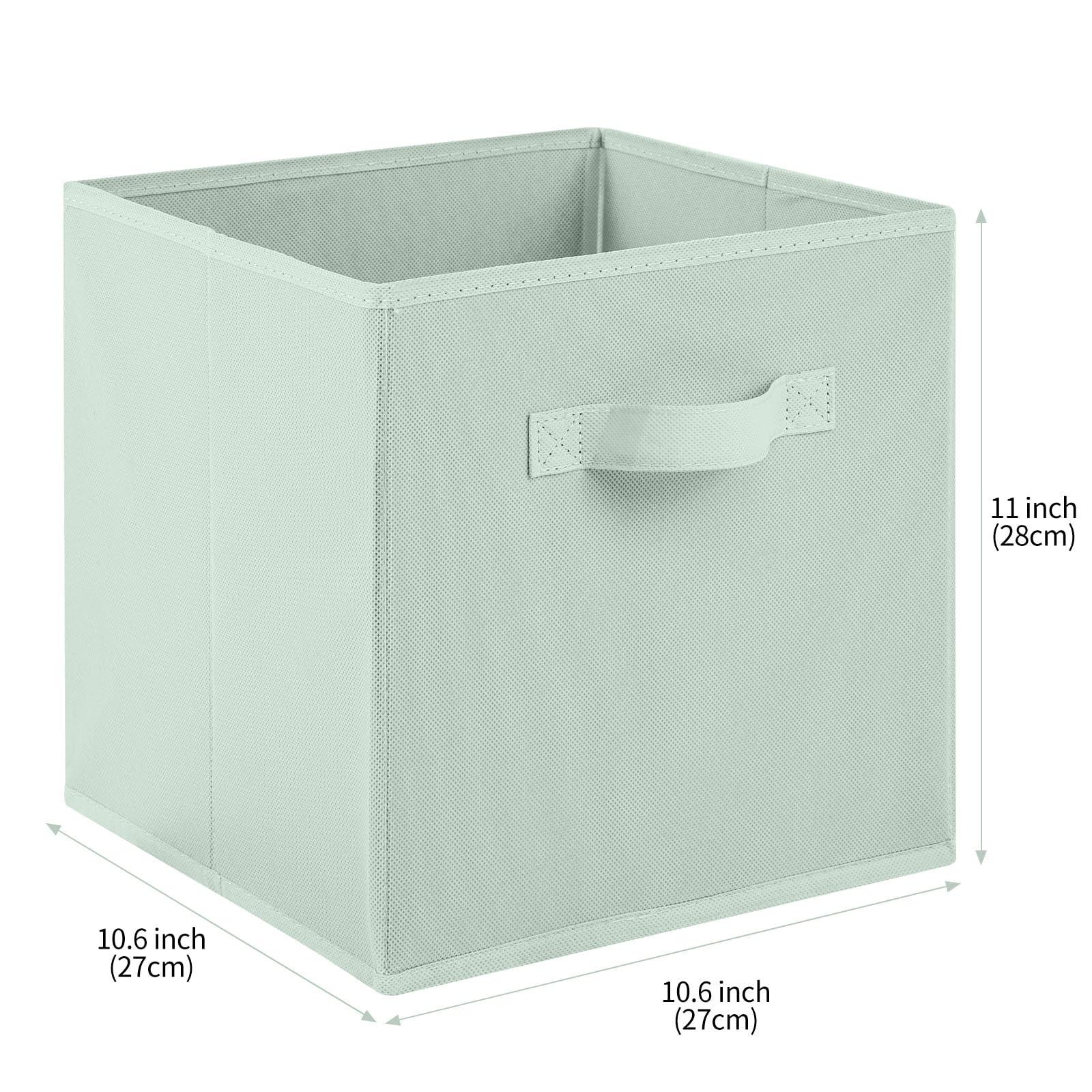Fabric Storage Bins 6 Pack Fun Colored Durable Storage Cubes with Handles Foldable Cube Baskets for Home (6 Count)
