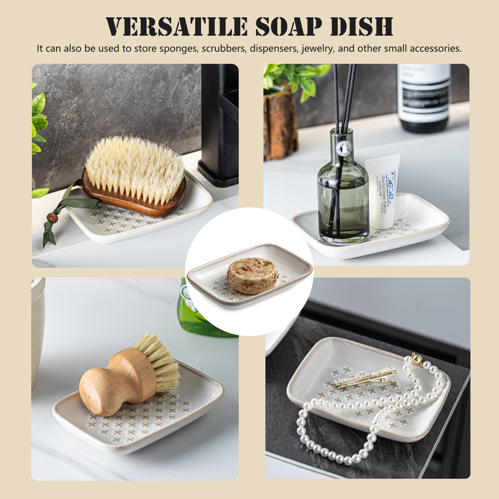 Ceramic Soap Dish for Bar Soap