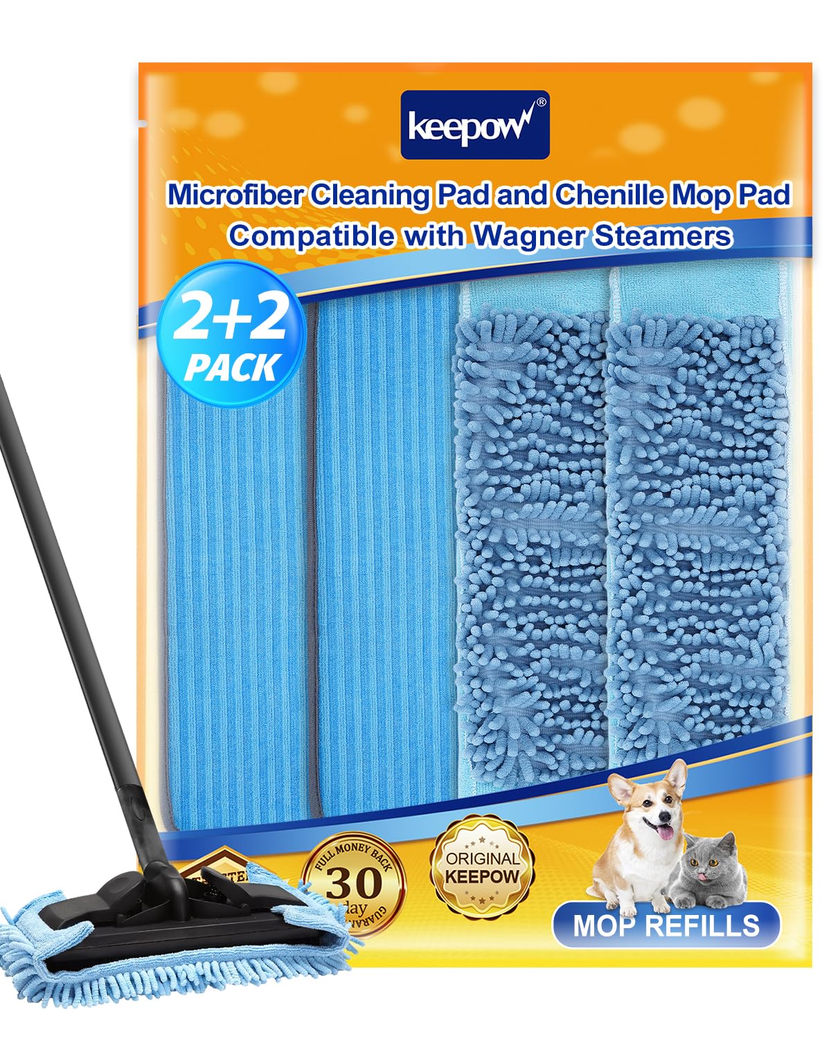 Steam Mop Pad Compatible with Wagner Steamer Pads 905e (4 Count)