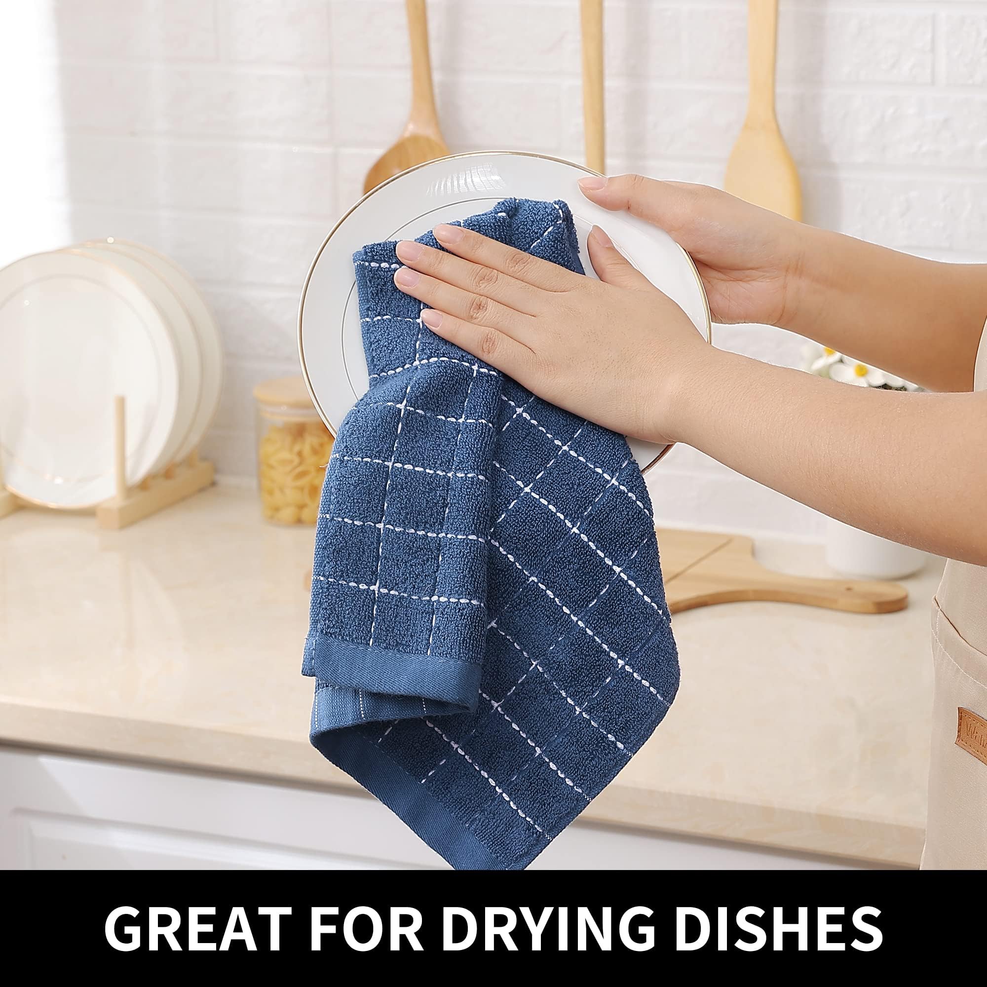 100% Cotton Terry Kitchen Dish Cloths (8 Count)