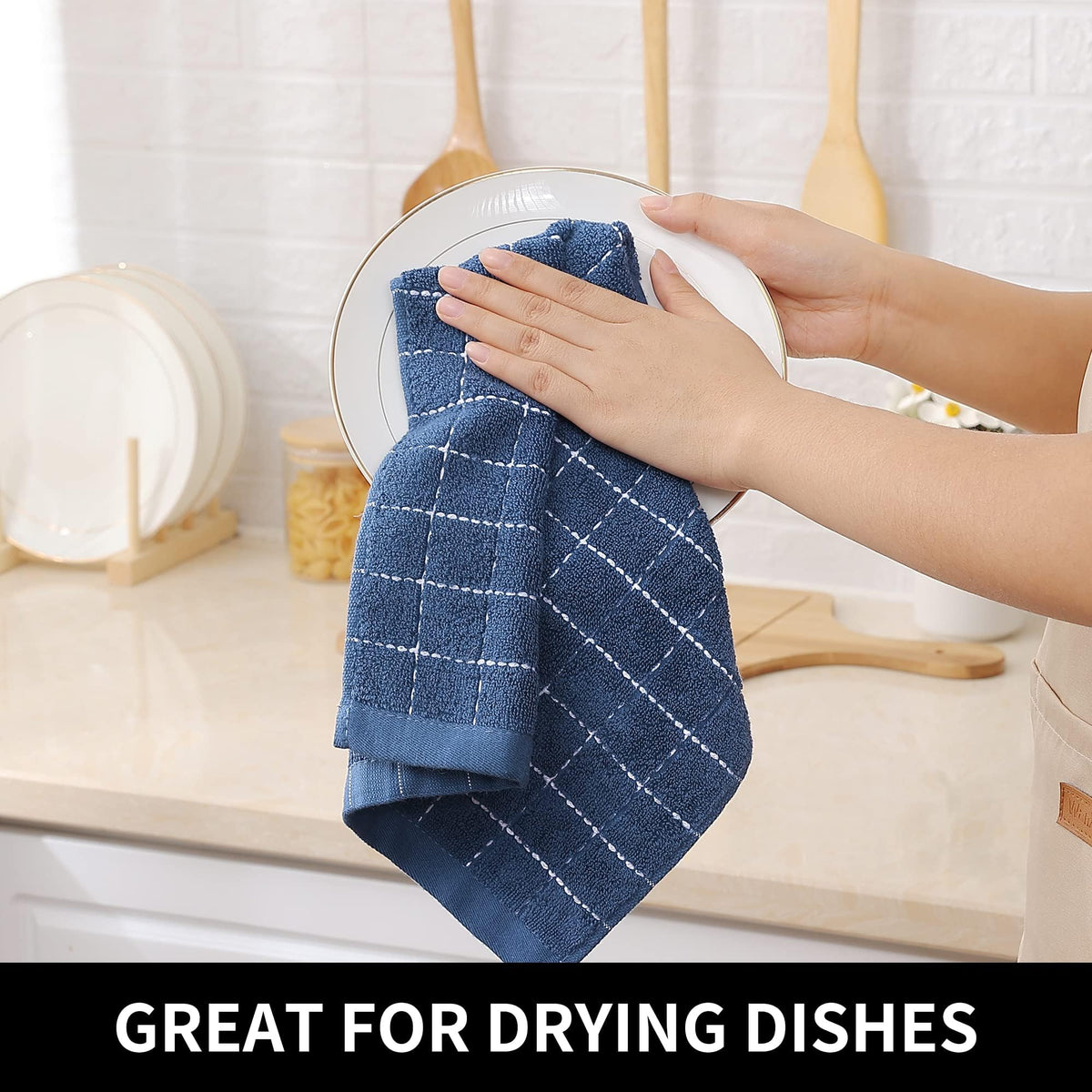 100% Cotton Terry Kitchen Dish Cloths (12 Count)