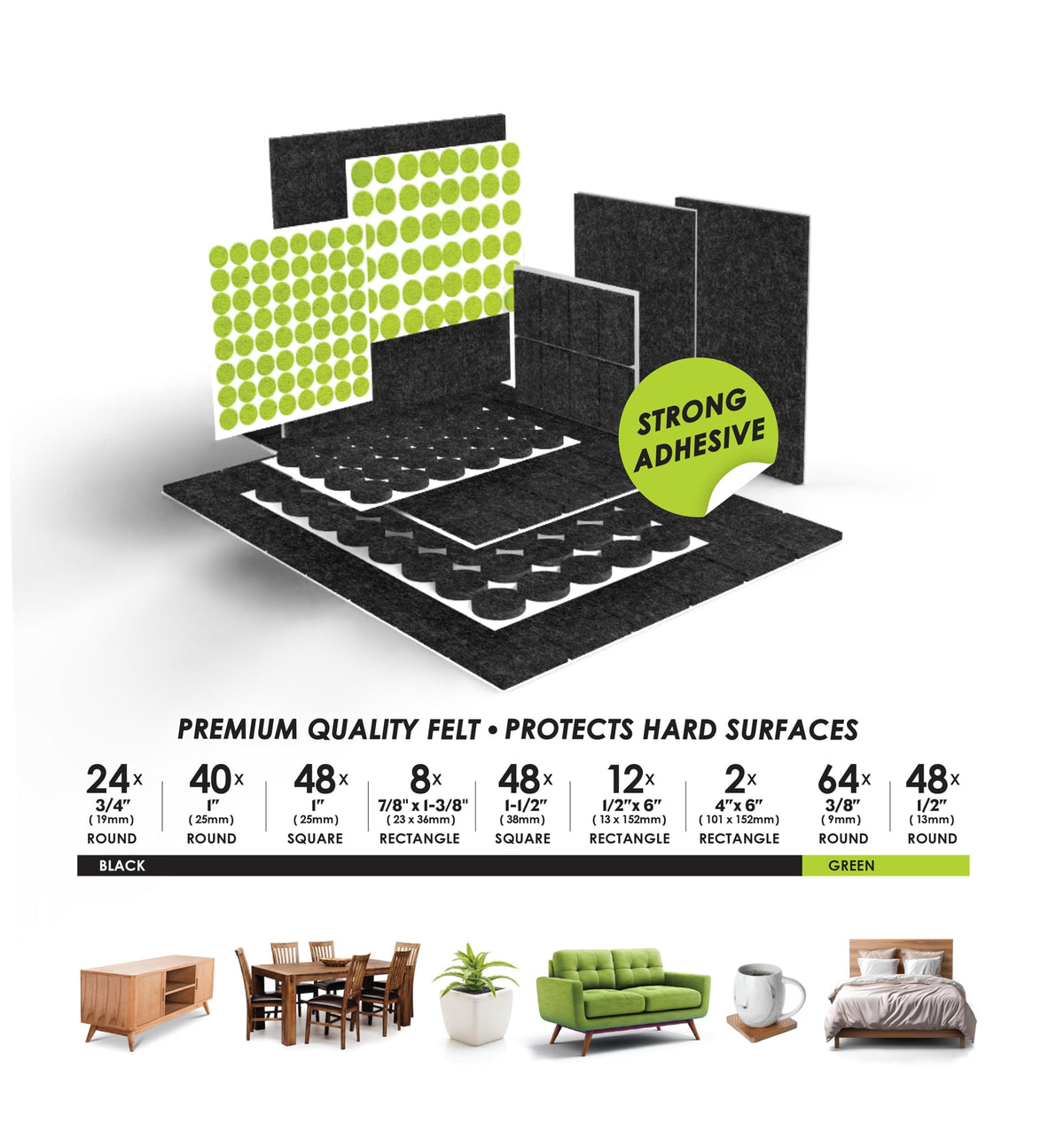 Gorilla Felt Furniture Pads (294 Count)