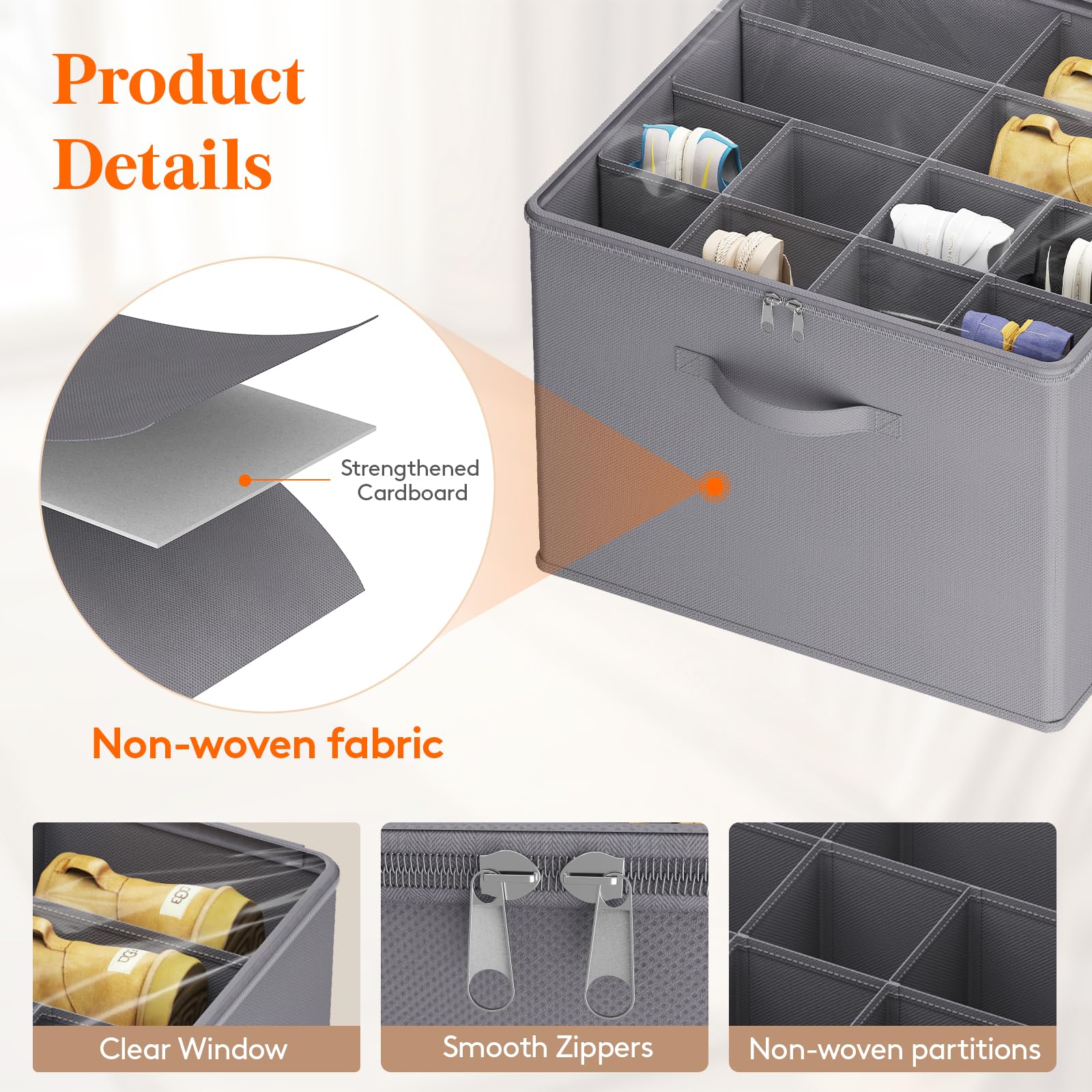 Shoe Storage Organizer for Closet (2 Count)