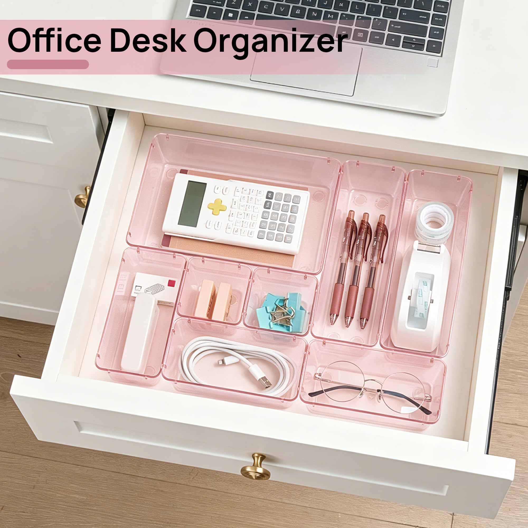 25 Pack Plastic Drawer Organizers with Non (25 Count)