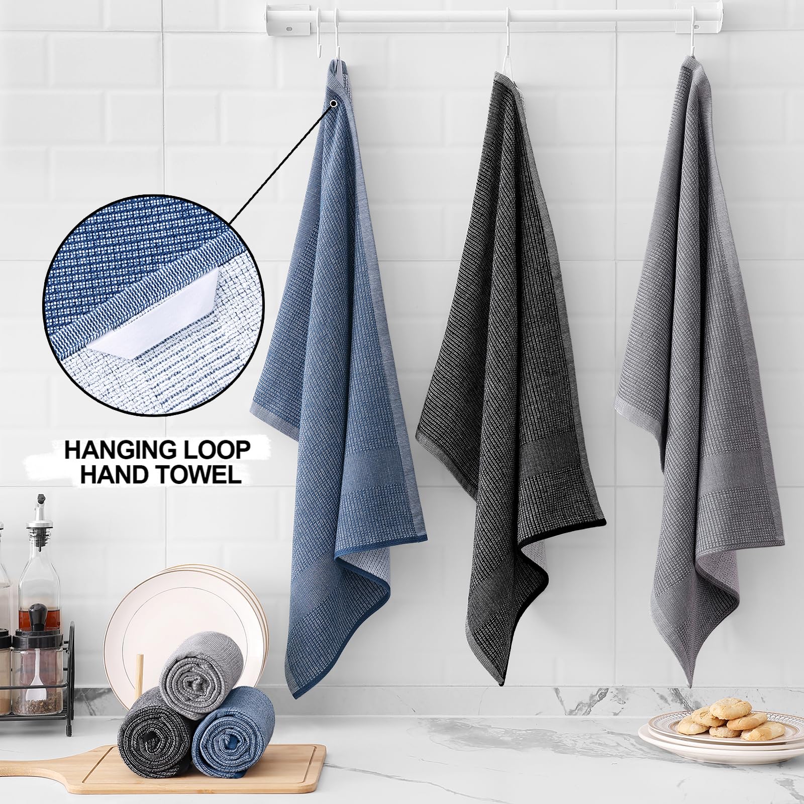 380 GSM Cotton Premium Kitchen Towels 6 Pack (6 Count)