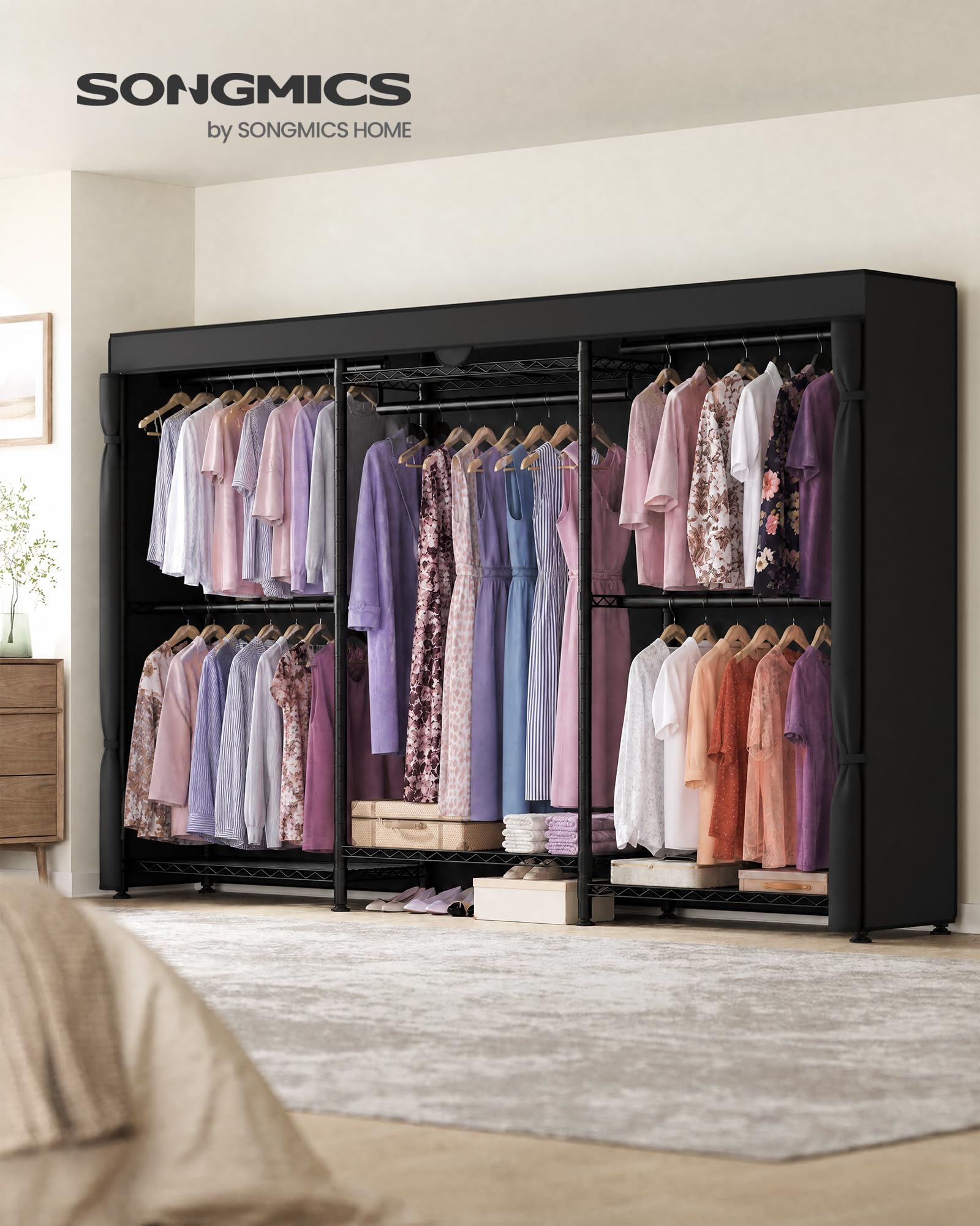 Heavy Duty Rolling Clothes Rack