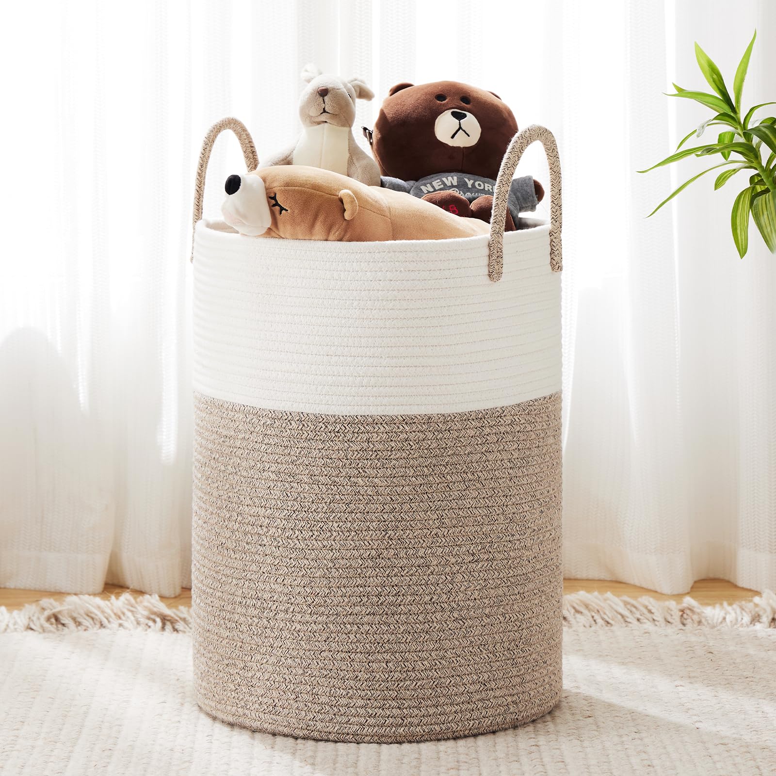 Cotton Rope Laundry Hamper Basket - ModHome Supplies