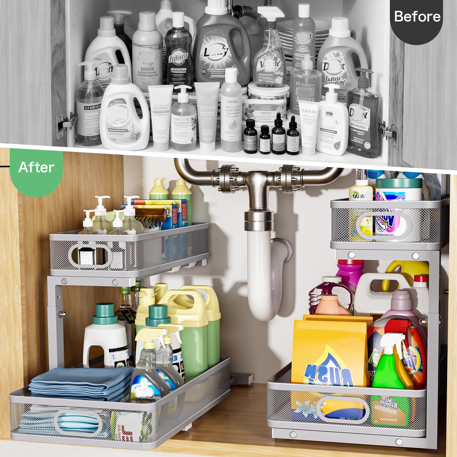 Under Sink Organizer 2 Pack