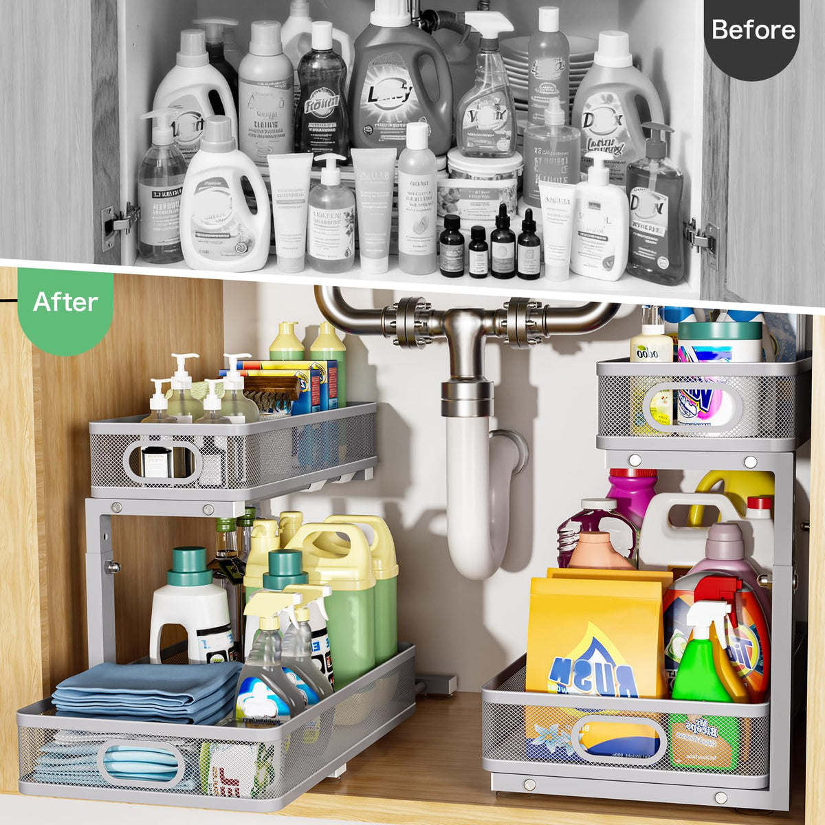 Under Sink Organizer 2 Pack