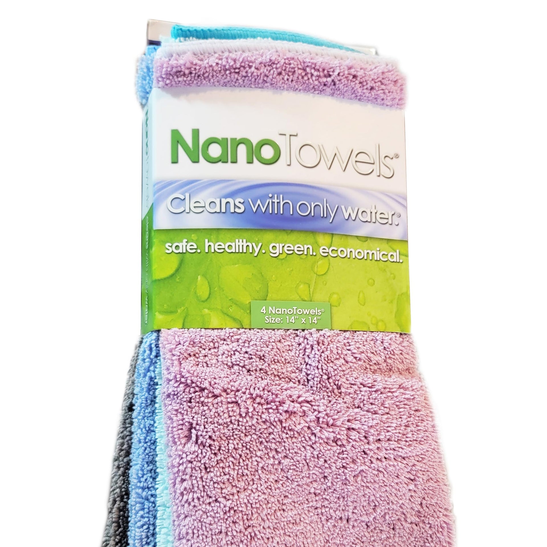 Multi-Color- The Amazing Eco Cloth that Cleans Virtually Any Surface with Only Water. No More Paper Towels Or Toxic Chemicals. 4-Pack (14x14, Multi-Color Pack) (4 Count)