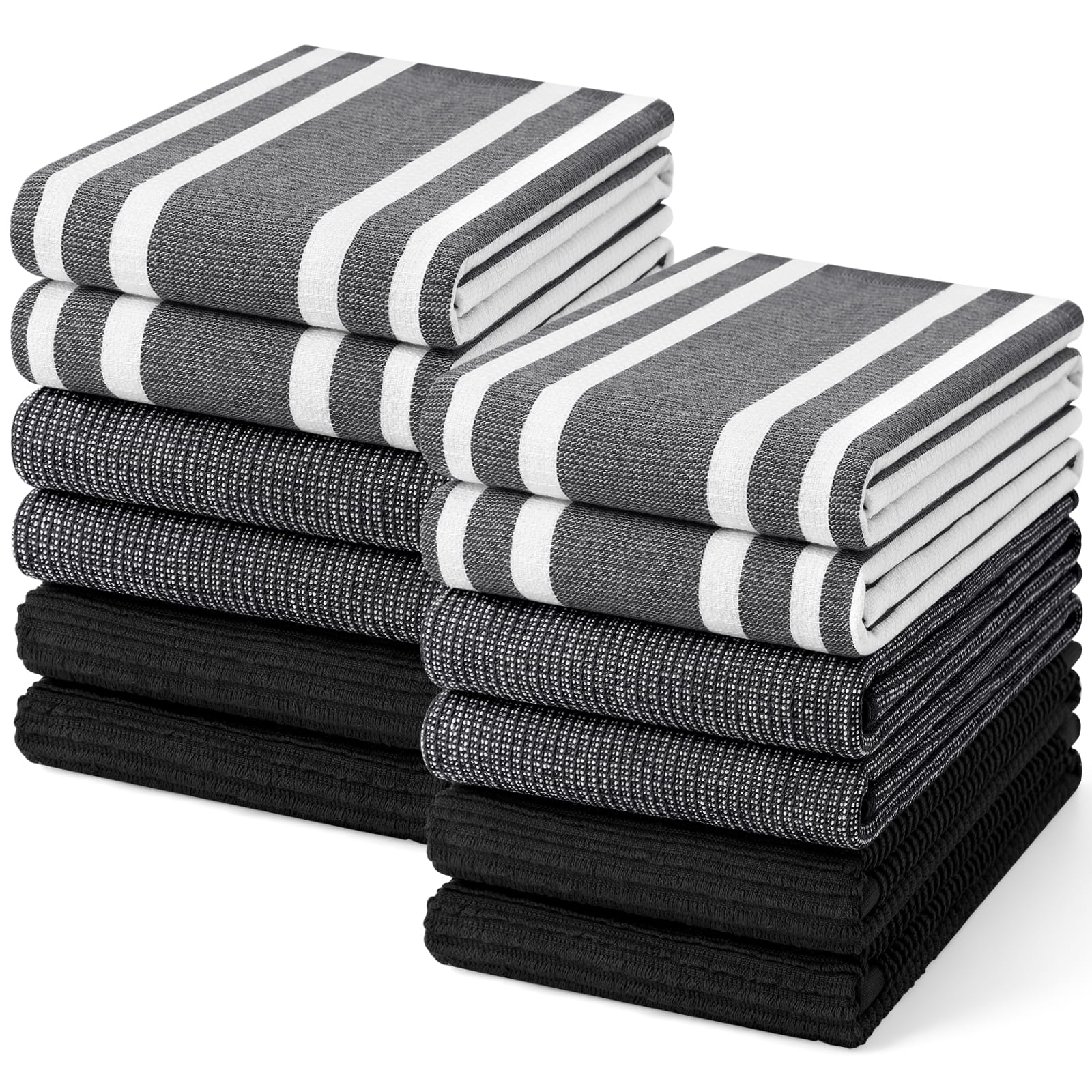 Cotton 380 GSM Premium Kitchen Towels (12 Count)