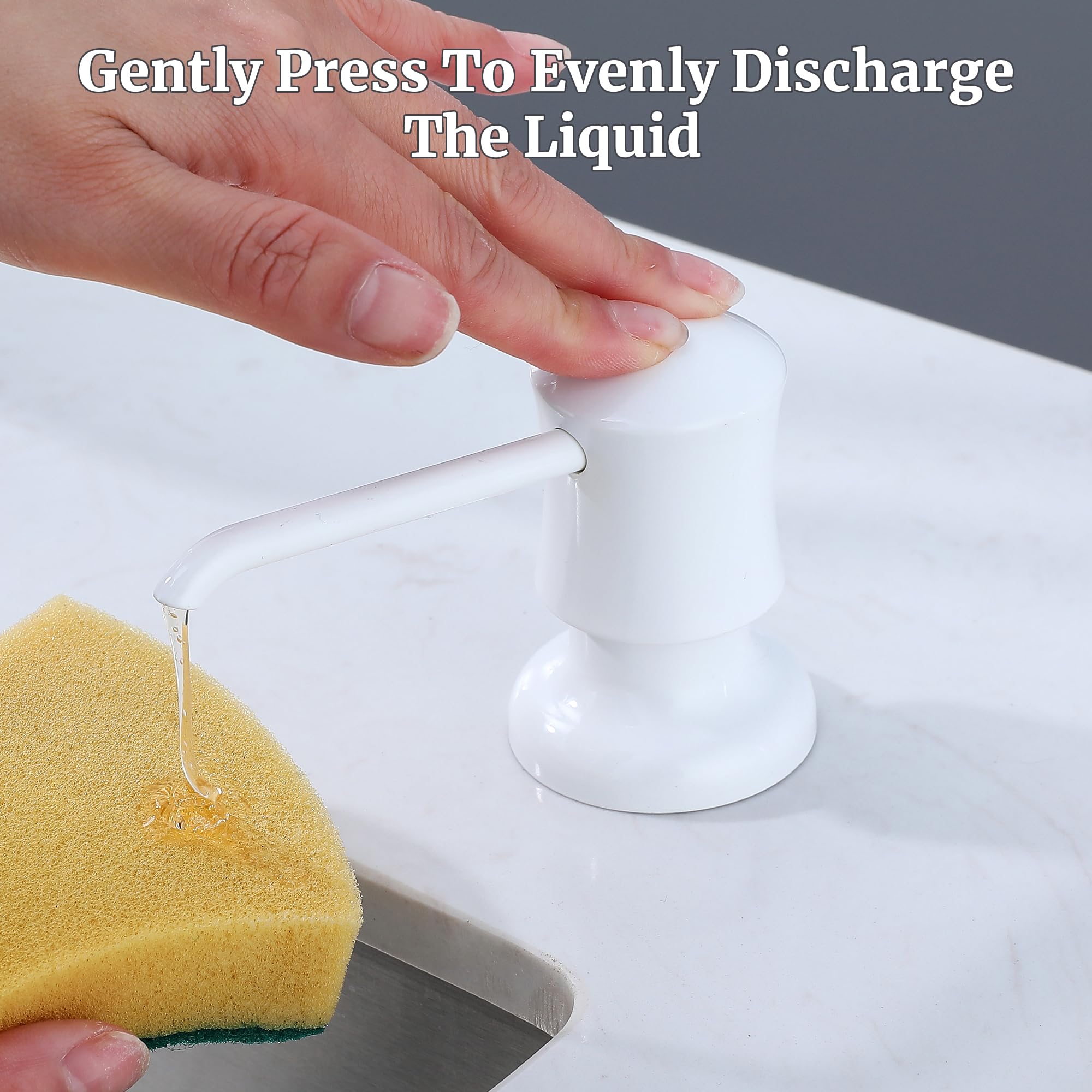 White Sink Soap Dispenser for Kitchen Sink