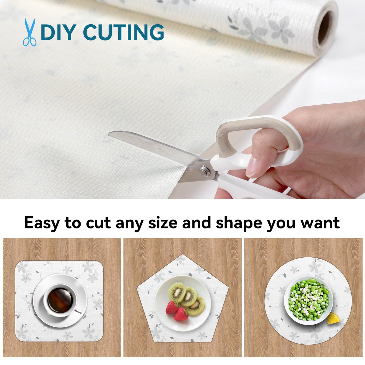 12 Inch x 240 Inch Floral Drawer and Shelf Liner for Cabinets (2 Count)