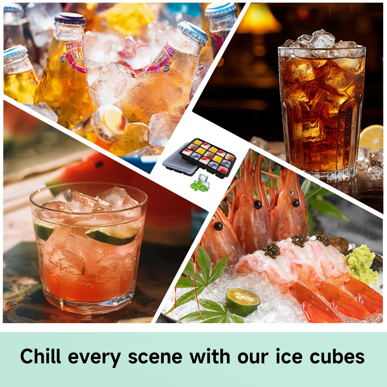 Ice Cube Trays Set of 2 (9.76 Ounce)