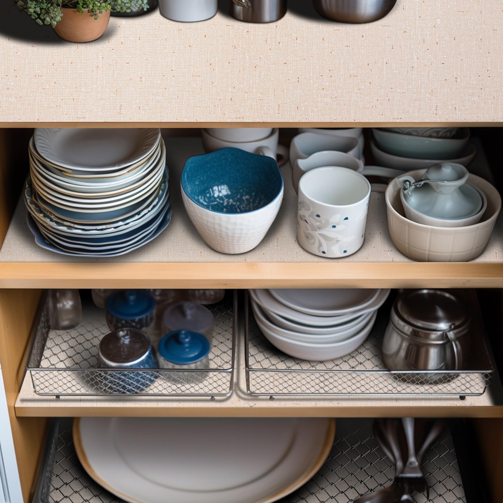 20 x 72 Inch Cupboard Liner Shelving Paper for Cabinets and Drawers Pantry Shelf Liners (1440 sq inches)