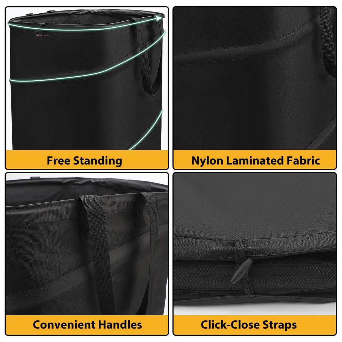 46 Gallon Square Collapsible Yard Waste Bin