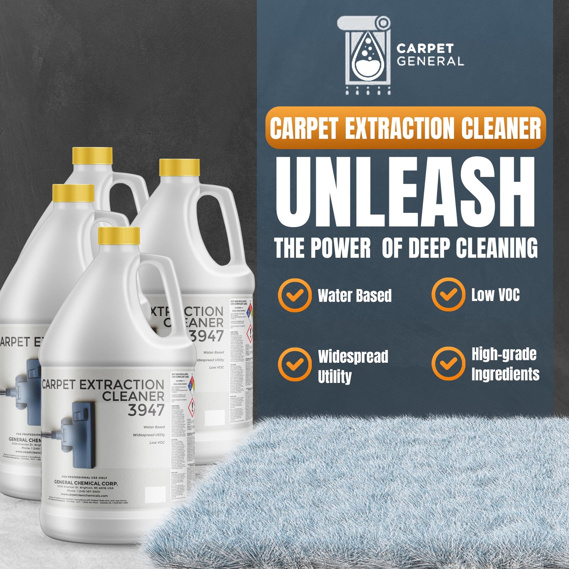 3947 Water Based Professional Carpet (512 Fl Oz)