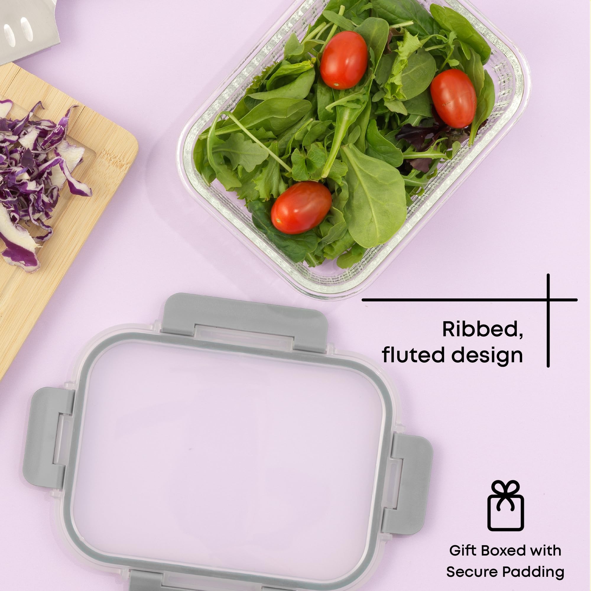 24pc Borosilicate Glass Storage Containers with Lids (24 Count)